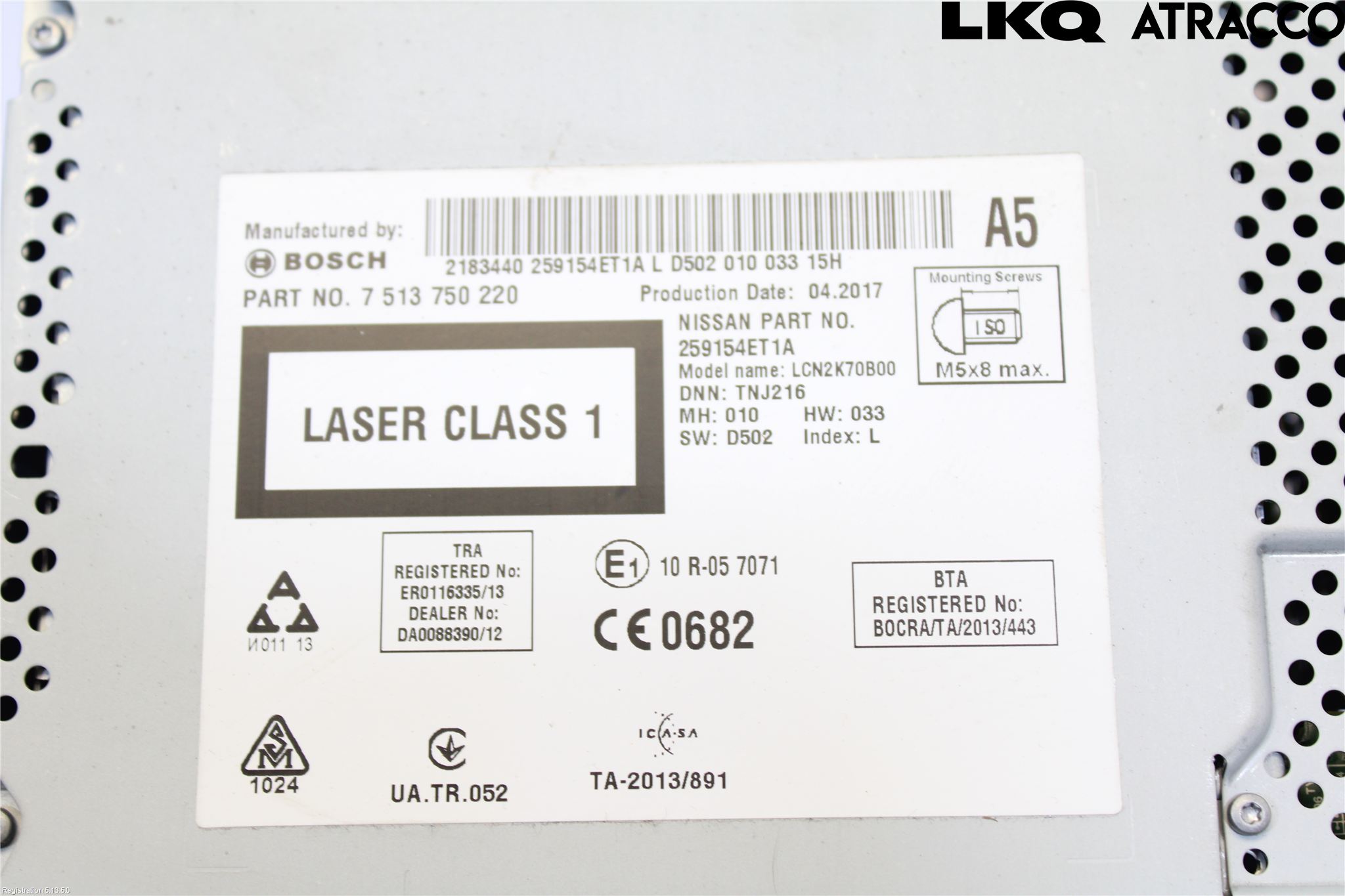 Nissan QASHQAI 14-17 Cd Radio - Multimediapanel