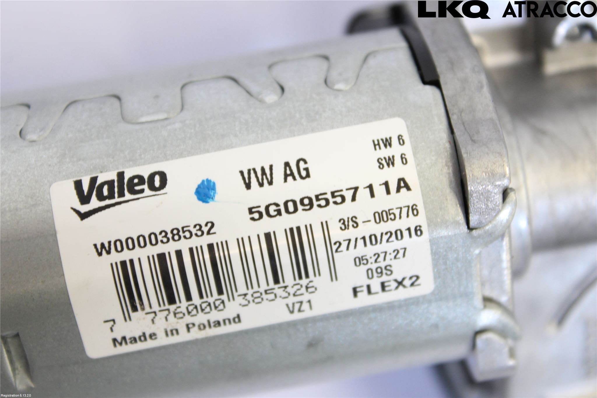 Volkswagen VW GOLF / E-GOLF VII 13-20 Torkarmotor Baklucka