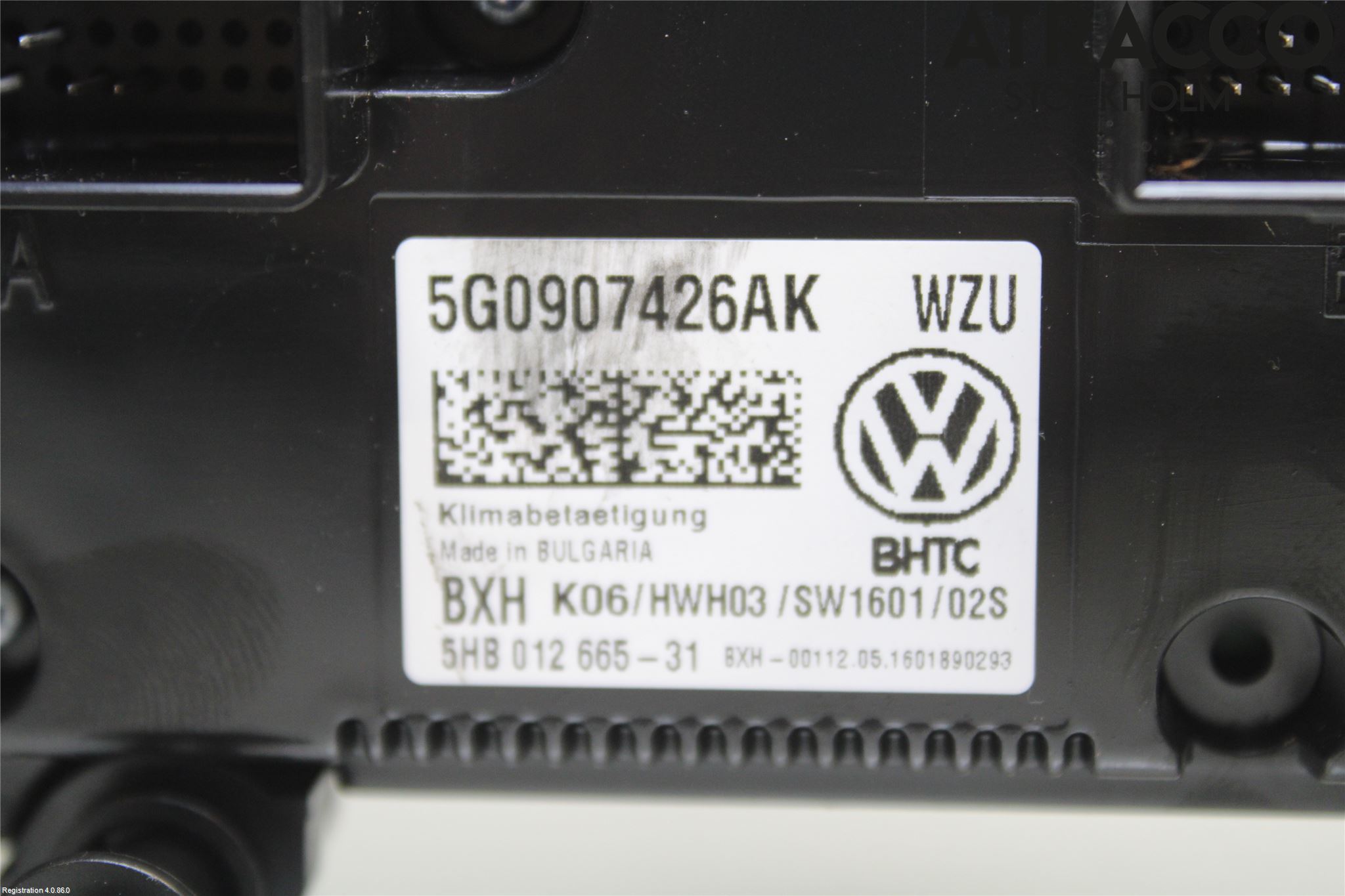 Volkswagen VW GOLF SPORTSVAN 15-20 Ac Styrenhet Ac Manöveren