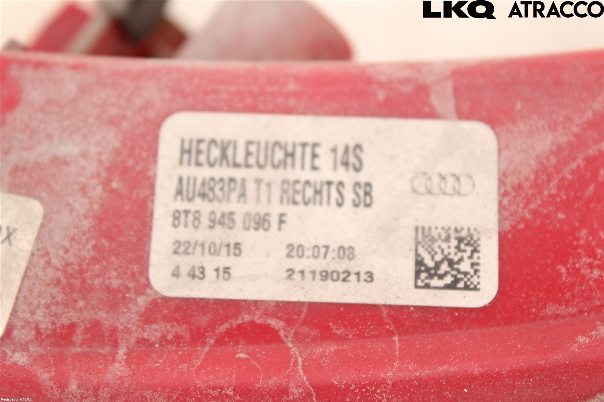 Audi S5 07- Bakljus Höger