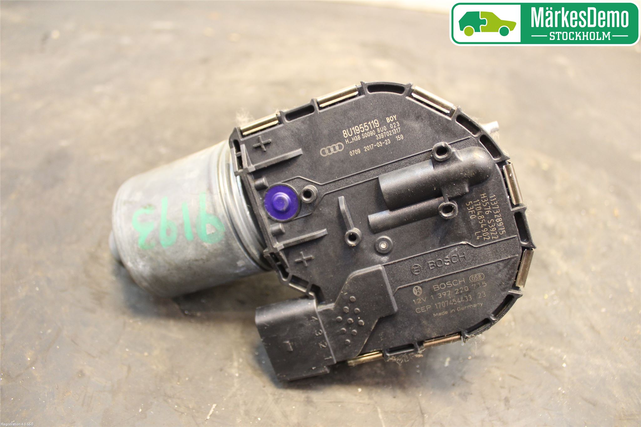 Audi Q3 8U 12-18 Torkarmotor Vindruta