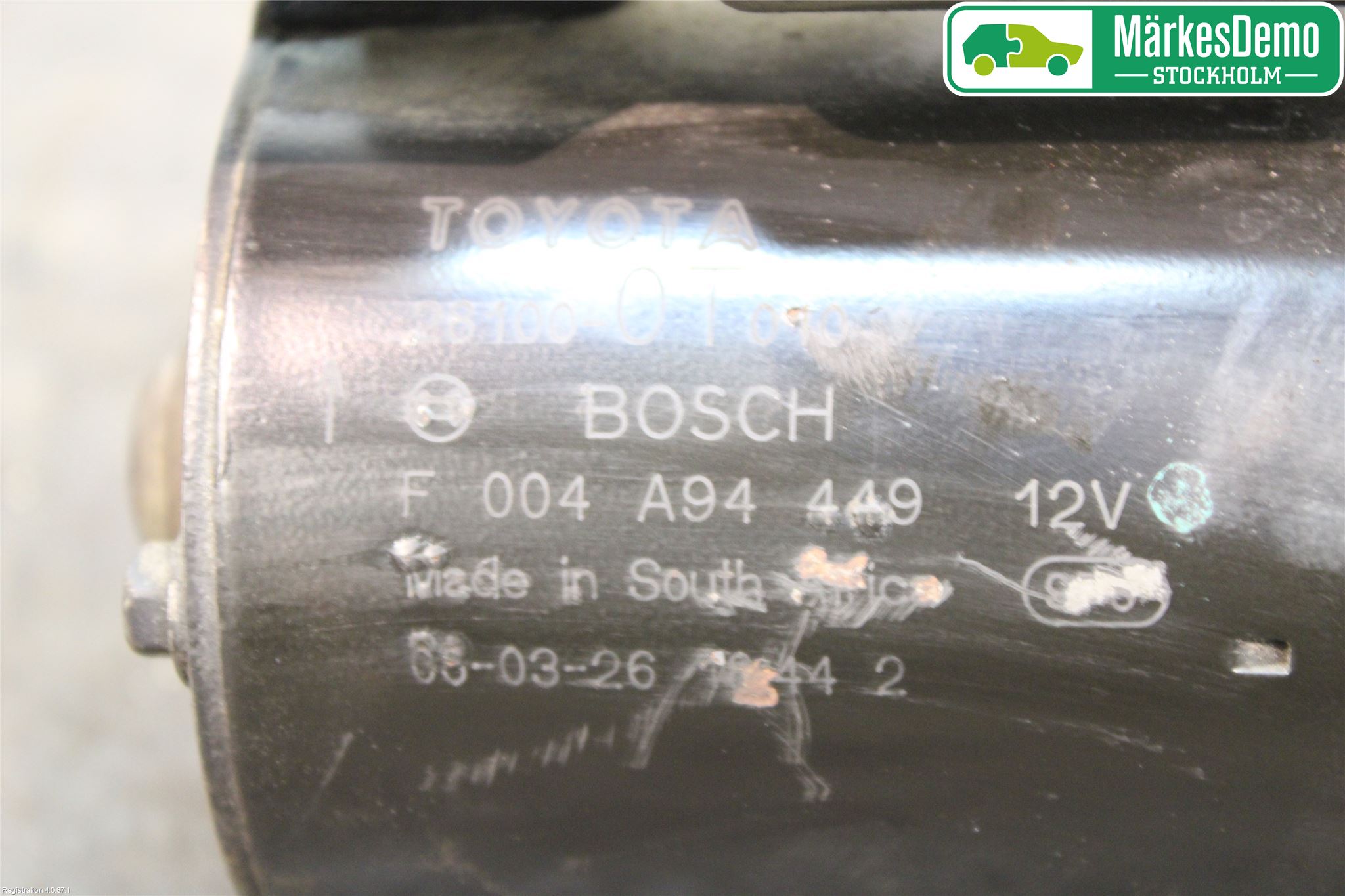 Toyota COROLLA 08-12 Startmotor