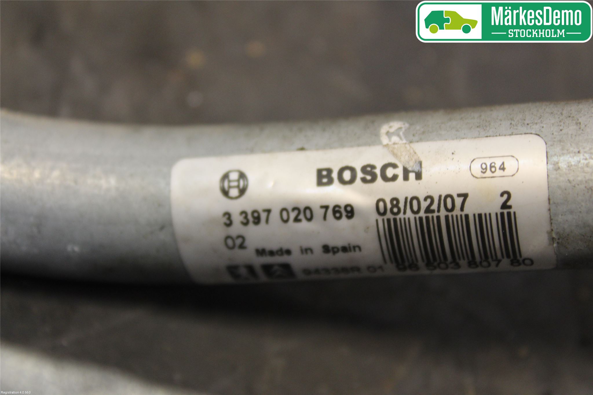 Peugeot 207 Torkarmekanism Vindruta