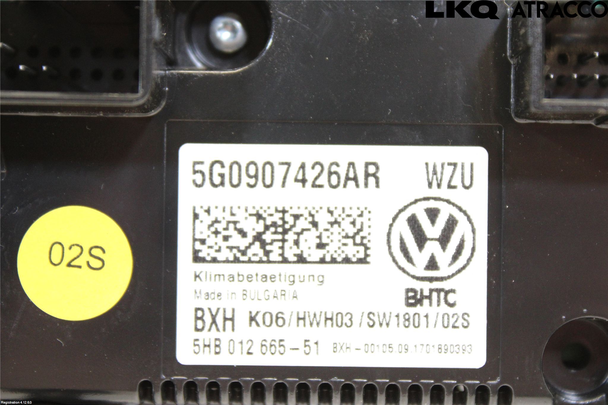 Volkswagen VW GOLF / E-GOLF VII 13-20 Ac Styrenhet Ac Manöveren