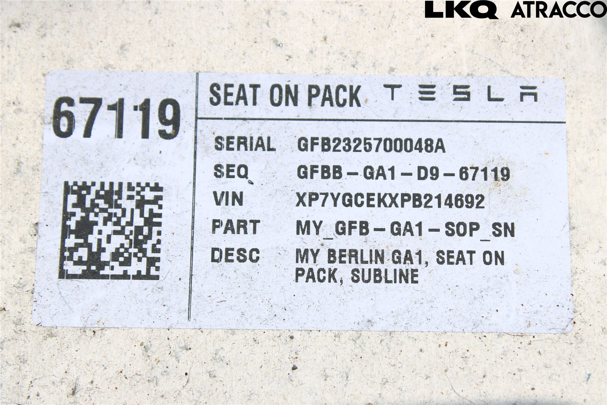 Tesla MODEL Y 21- Batteri Högspänning