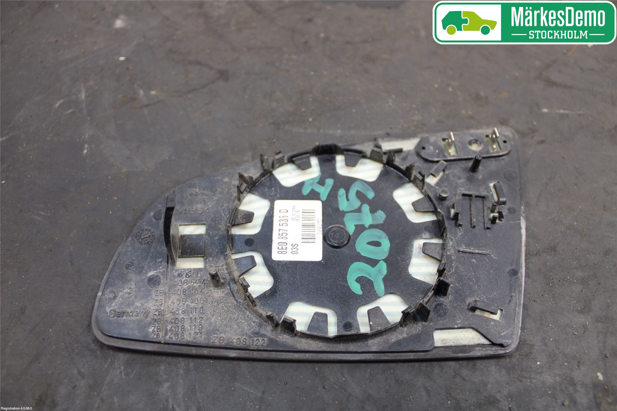 Audi A4/S4 05-07 Spegelglas Hö
