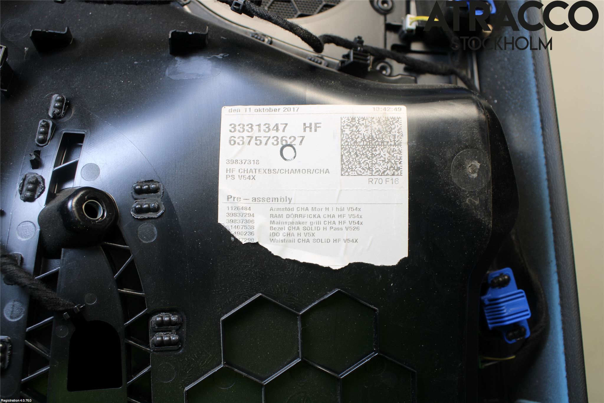 Volvo V90 17->> Dörrklädsel Hö