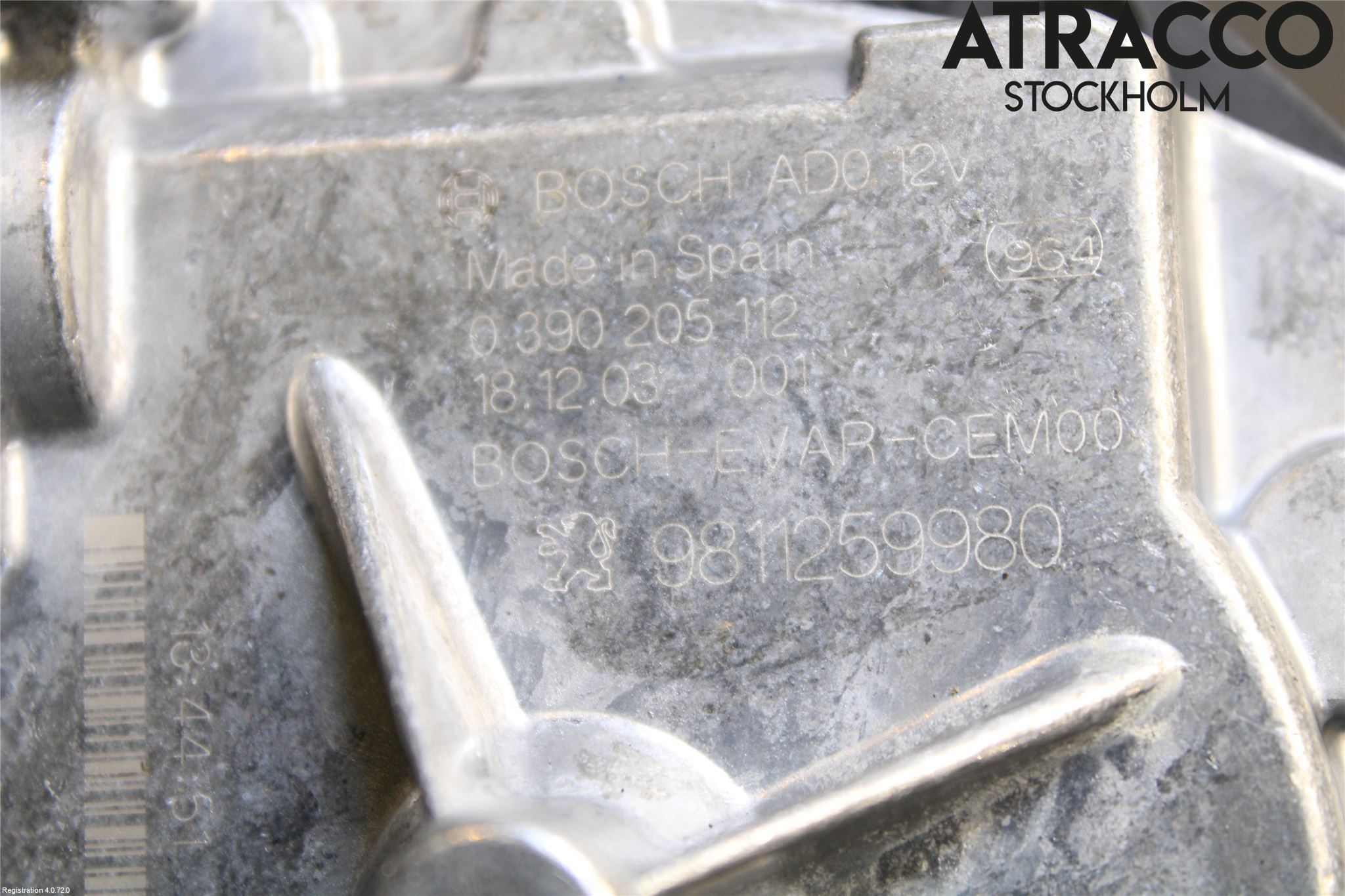 Citroen COTROEN C3 17-24 Torkarmotor Baklucka