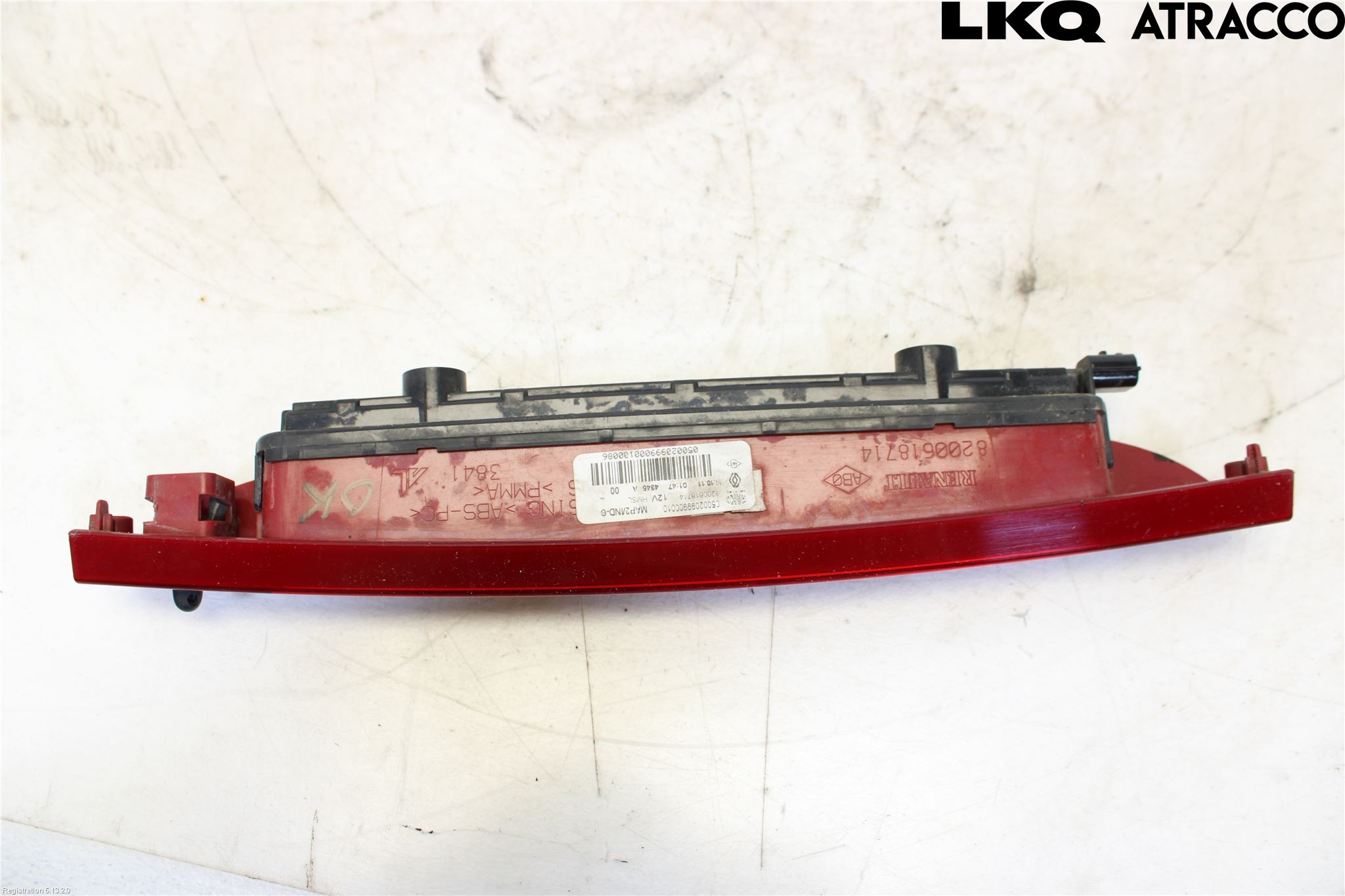 Renault CLIO III  09-12 Bromsljus Bakruta