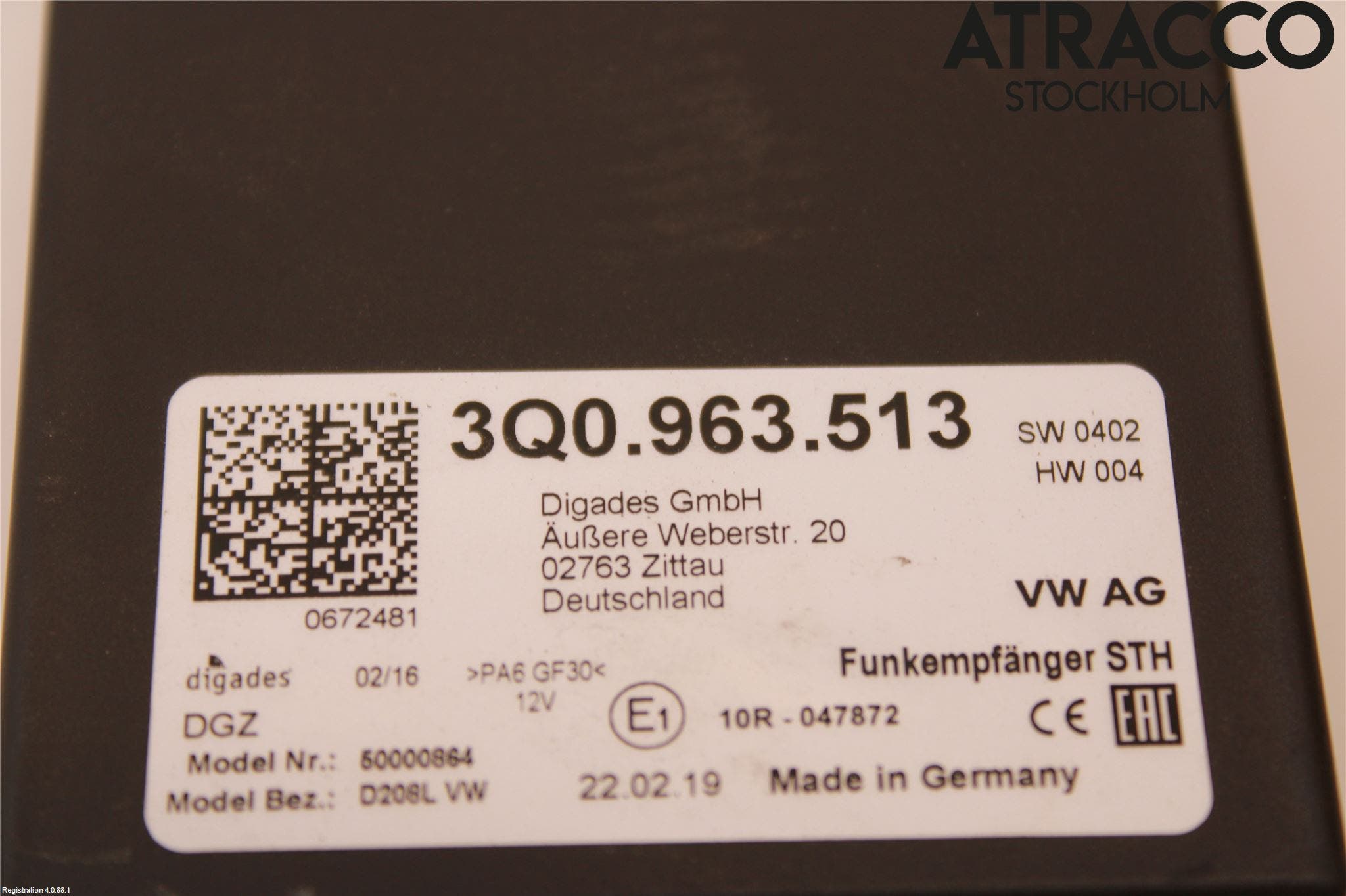 Volkswagen VW PASSAT 15-19 Styrenhet Bensin-Dieselvärmare