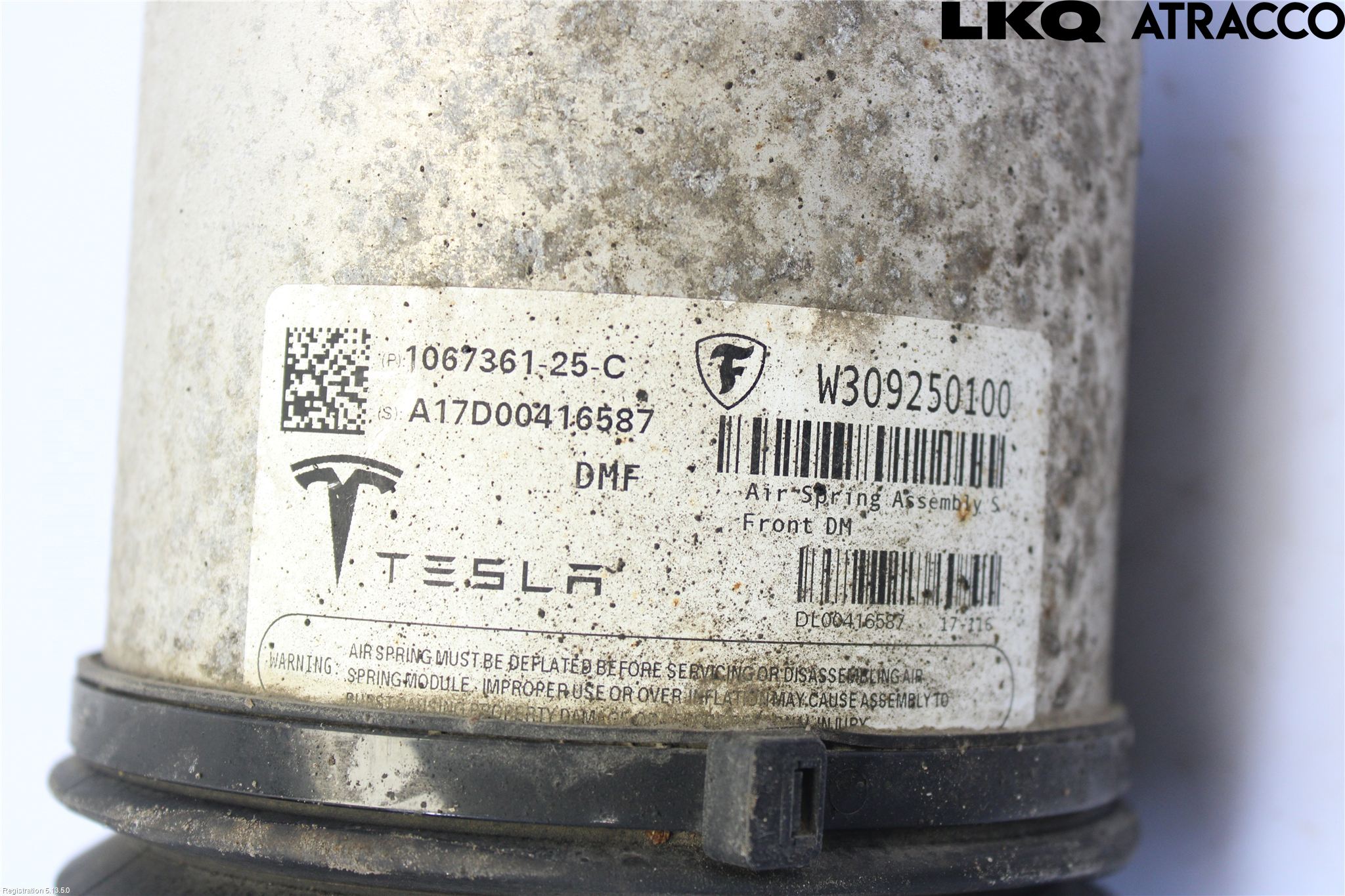 Tesla MODEL S 13- Nivå-Luftfjädring Bälg