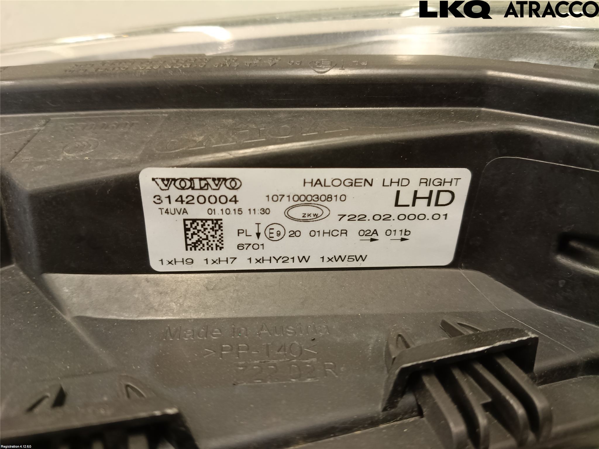 Volvo V40 12-19 Strålkastare Höger