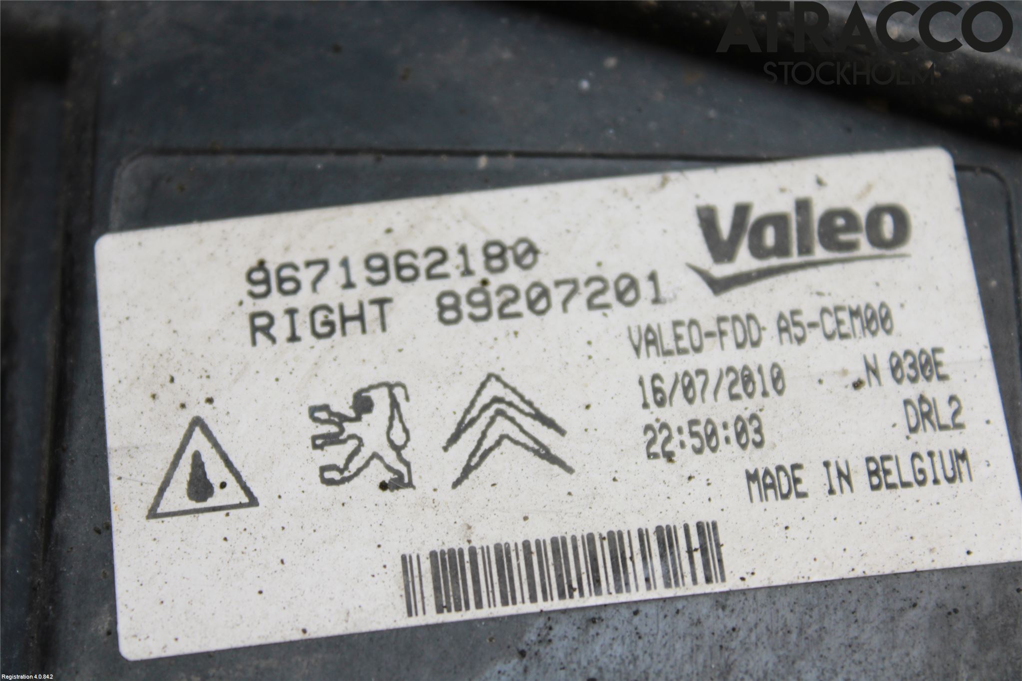 Citroen DS3 Positionsljus Fram Hö