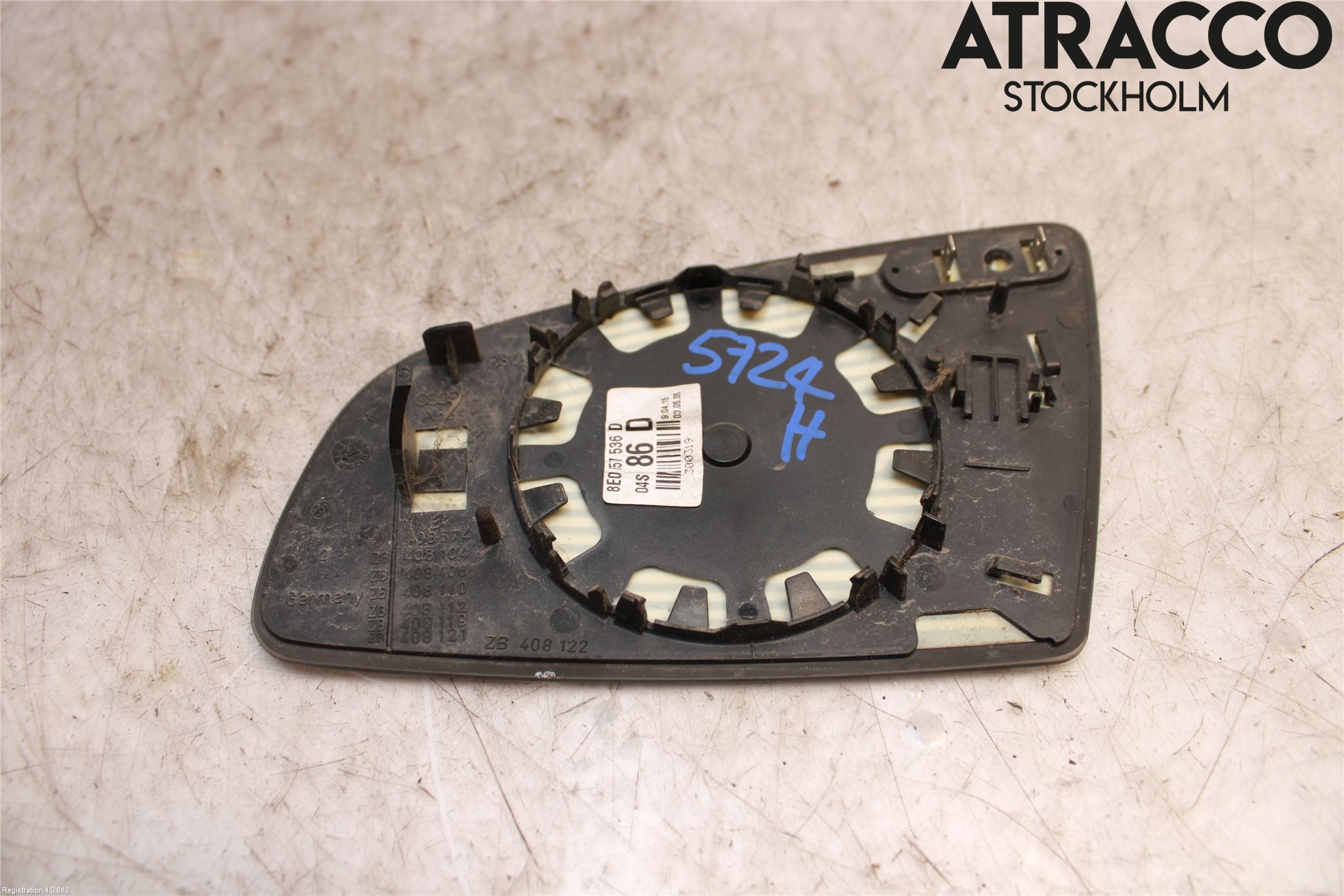 Audi A6/S6     05-11 Spegelglas Hö