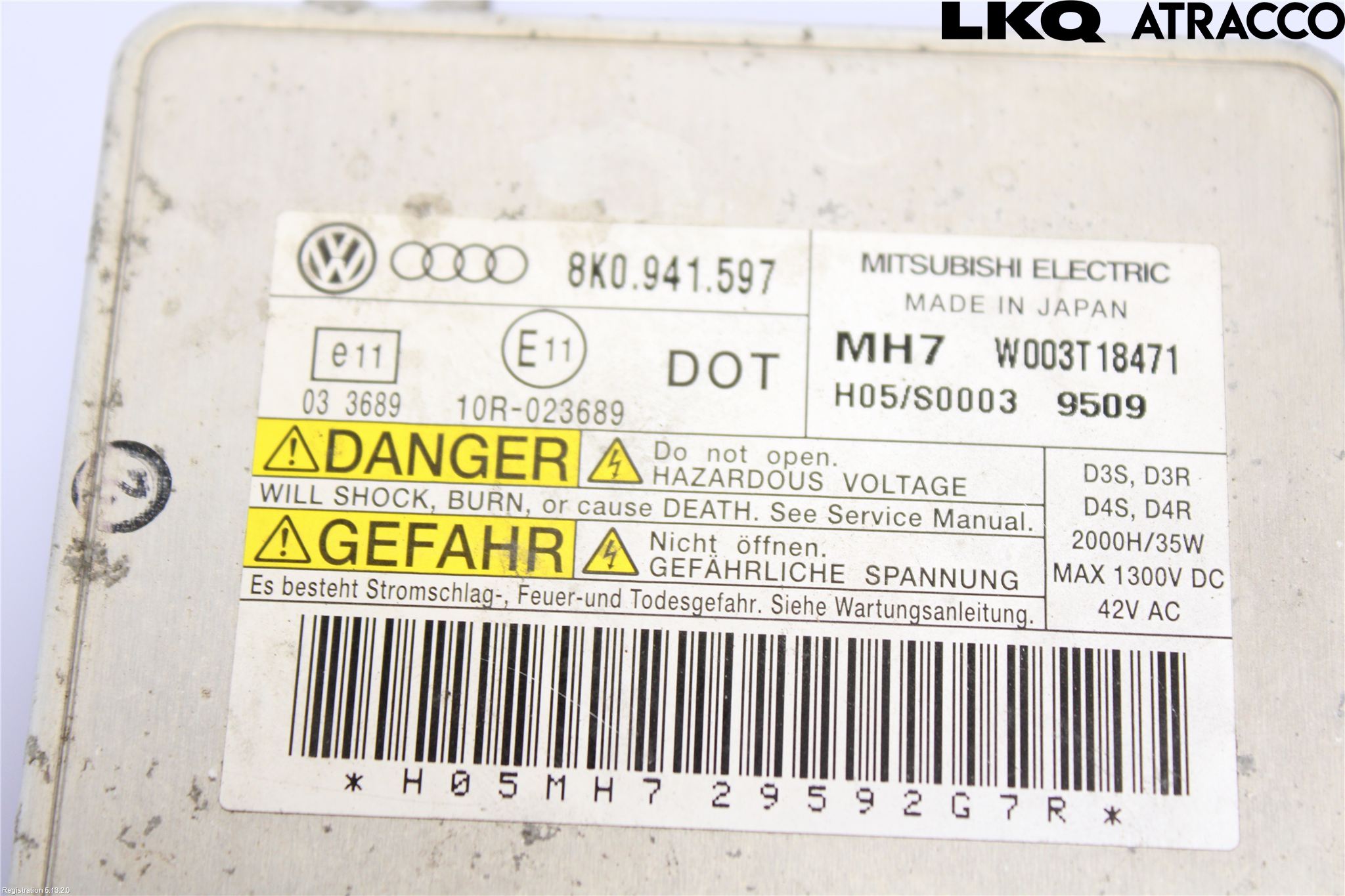 Audi A6/S6     05-11 Styrenhet Strålkastare