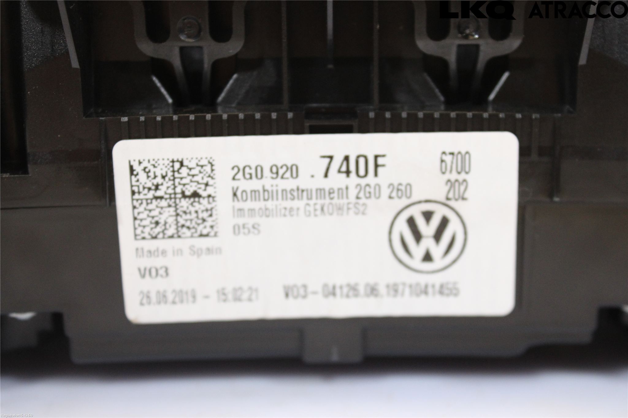 Volkswagen VW POLO VI 18->> Instrument Komb