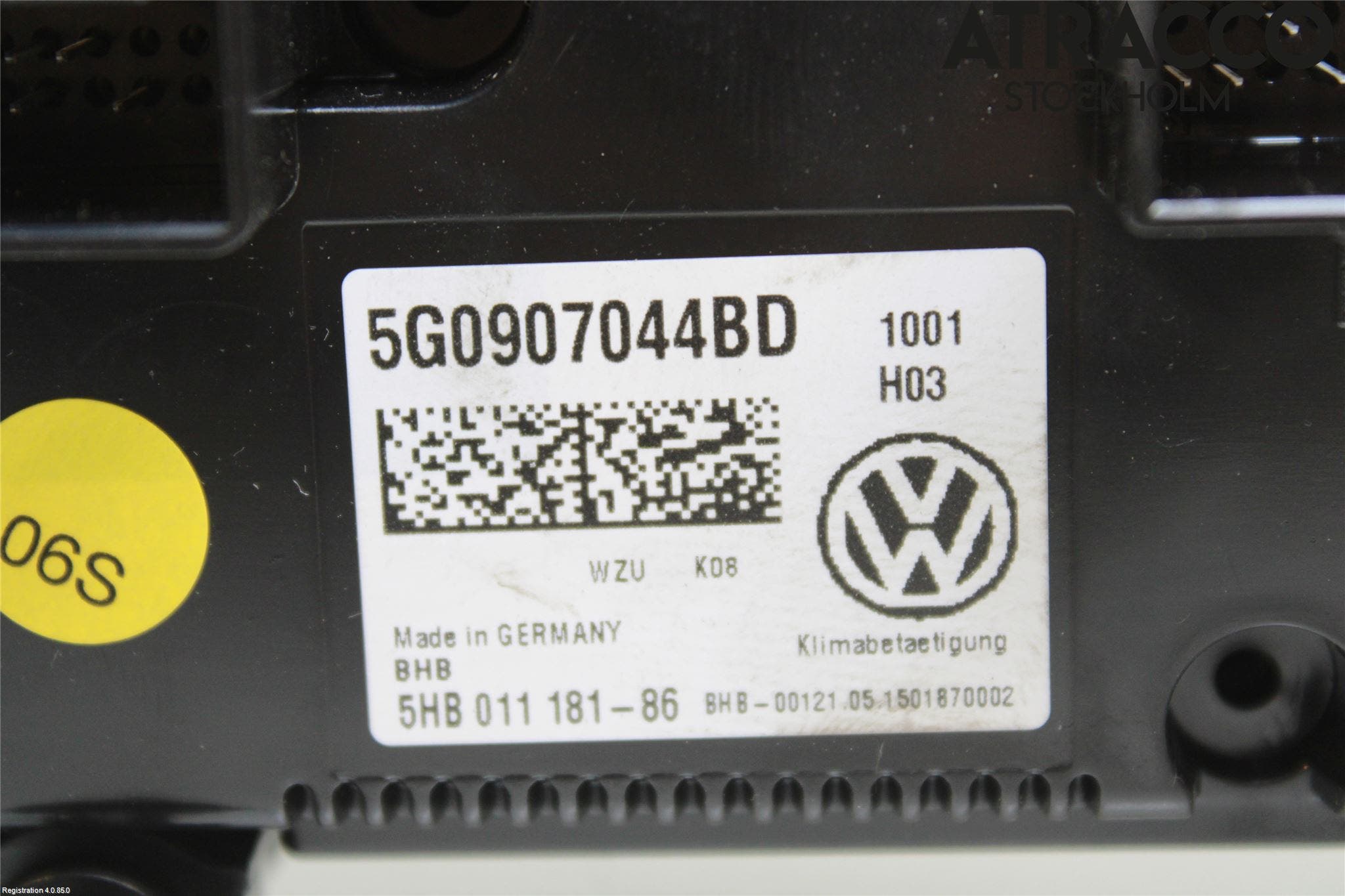 Volkswagen VW GOLF / E-GOLF VII 13-20 Ac Styrenhet Ac Manöveren