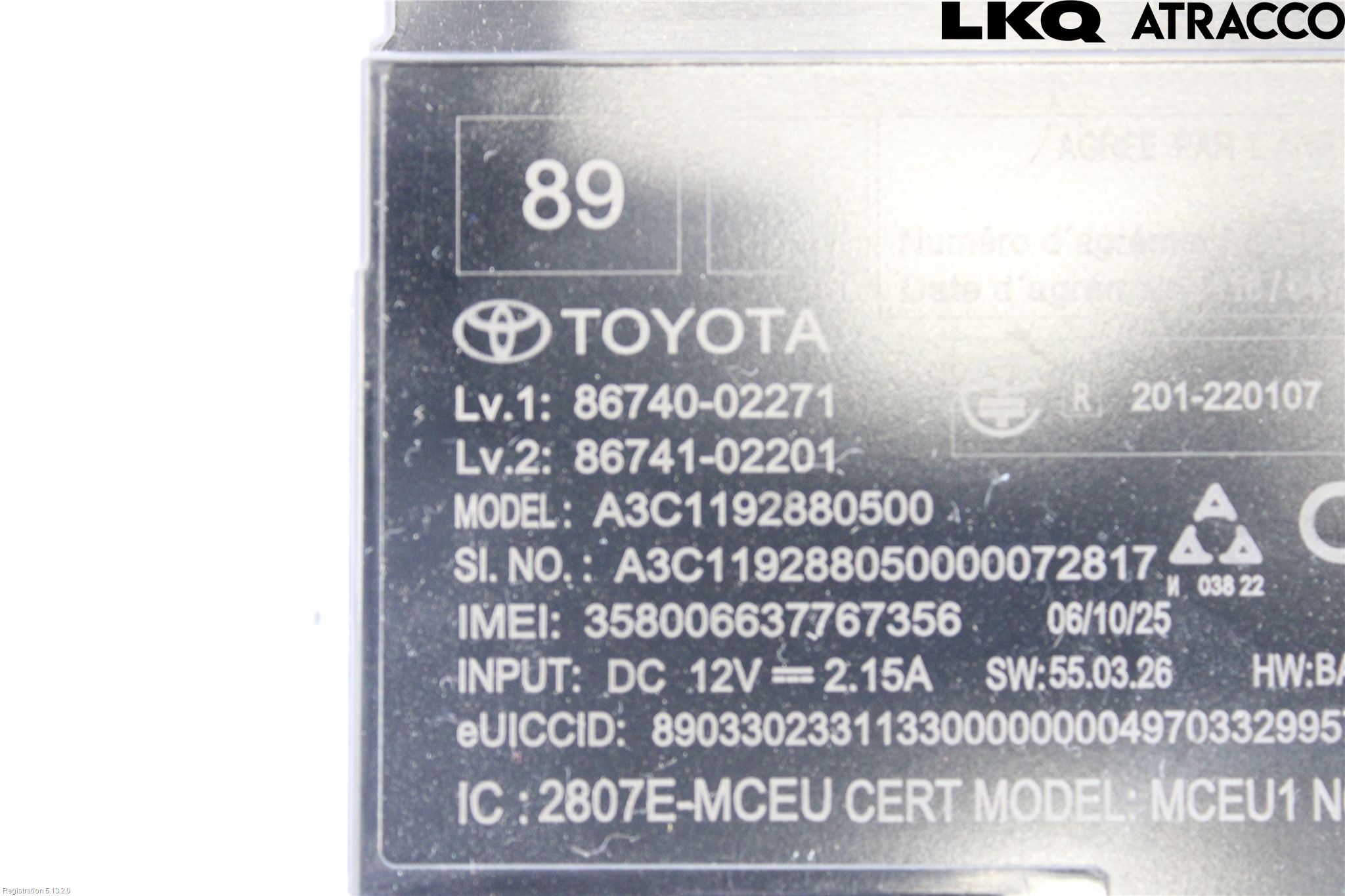 Toyota YARIS CROSS XP21 21- Styrenhet Övrigt