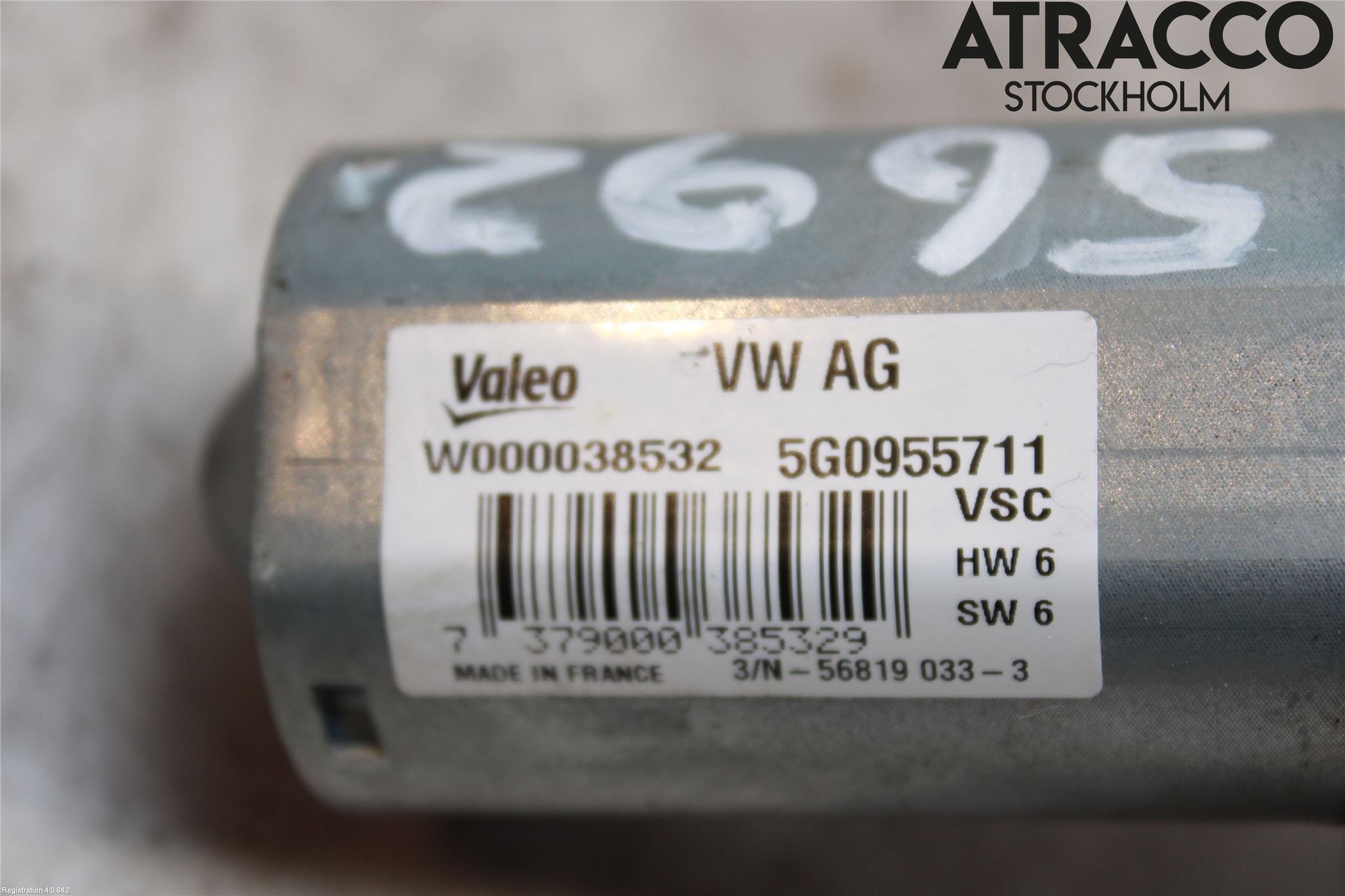 Volkswagen VW GOLF / E-GOLF VII 13-20 Torkarmotor Baklucka