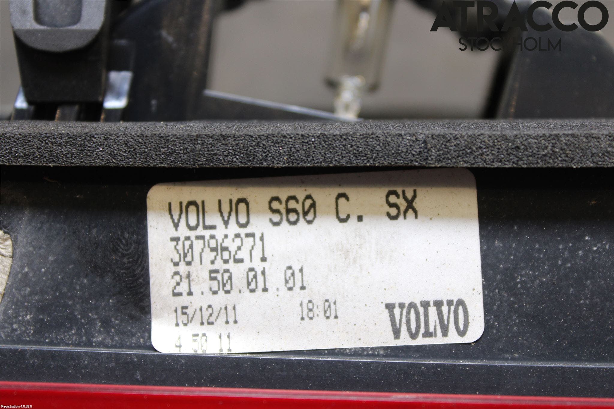 Volvo S60 11-13 Bakljus Lucka Vä