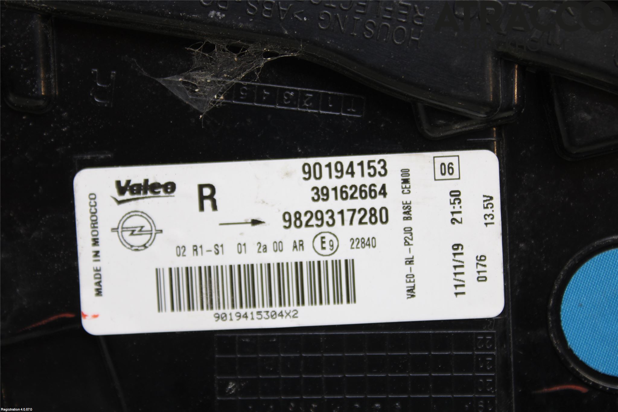 Opel CORSA F, CORSA-E 20- Bakljus Höger