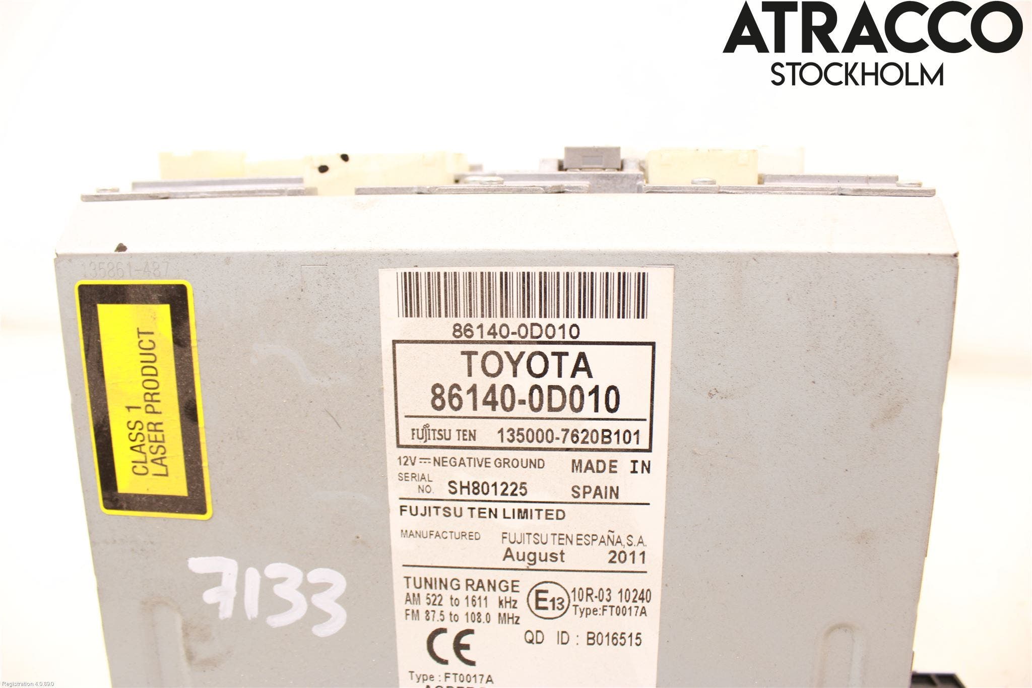 Toyota YARIS XP130 12-14 Cd Radio - Multimediapanel