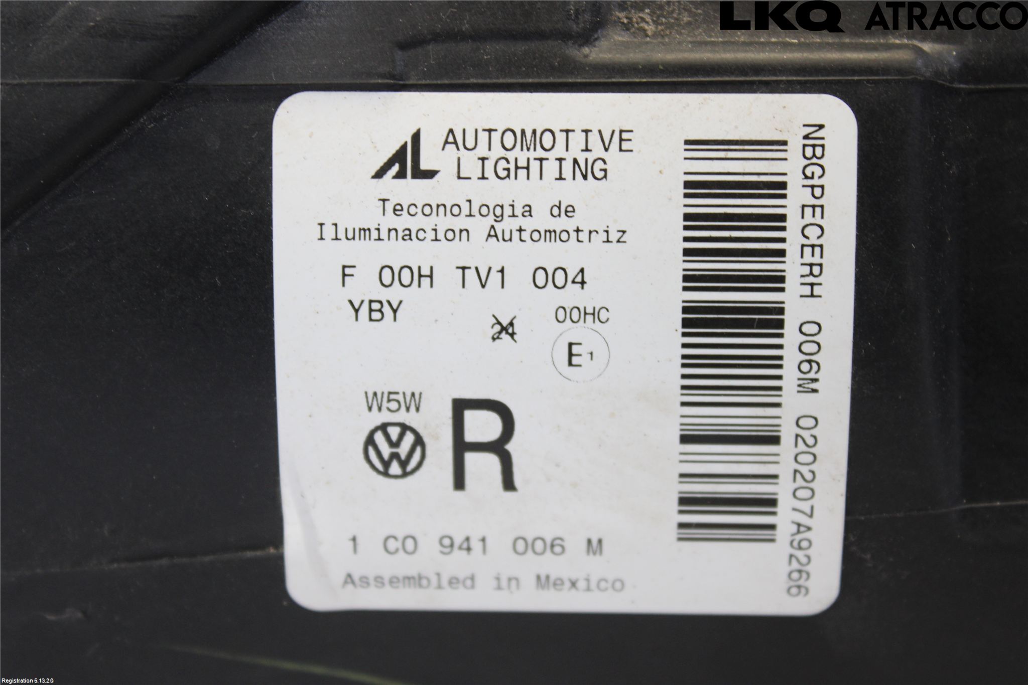 Volkswagen VW BEETLE 98-10 Strålkastare Höger