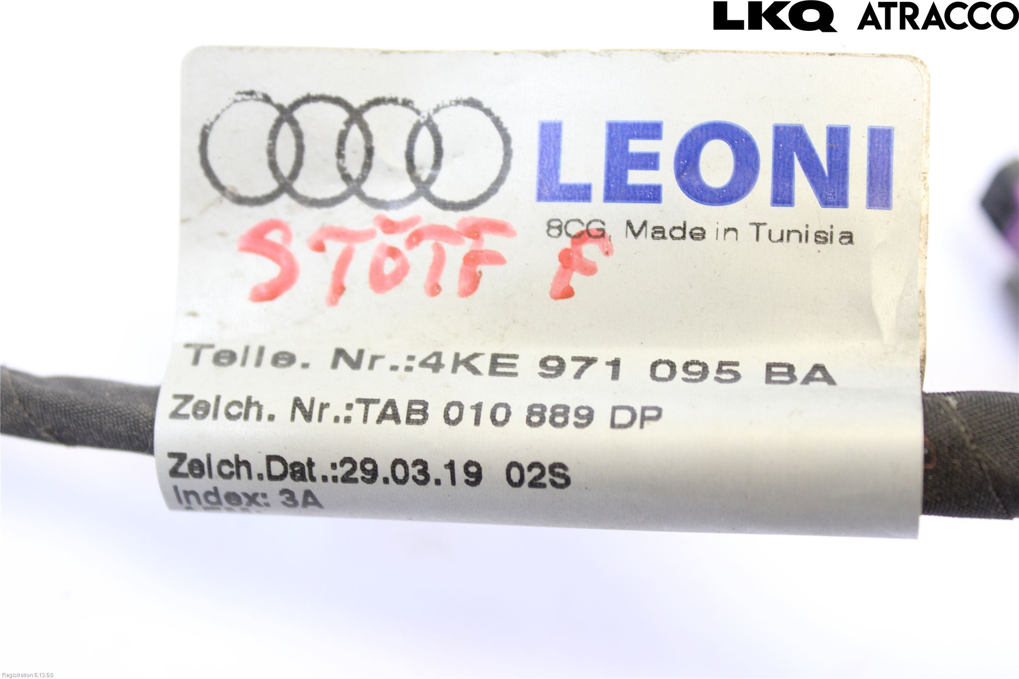 Audi E-TRON, S GE 19- Kabelhärva