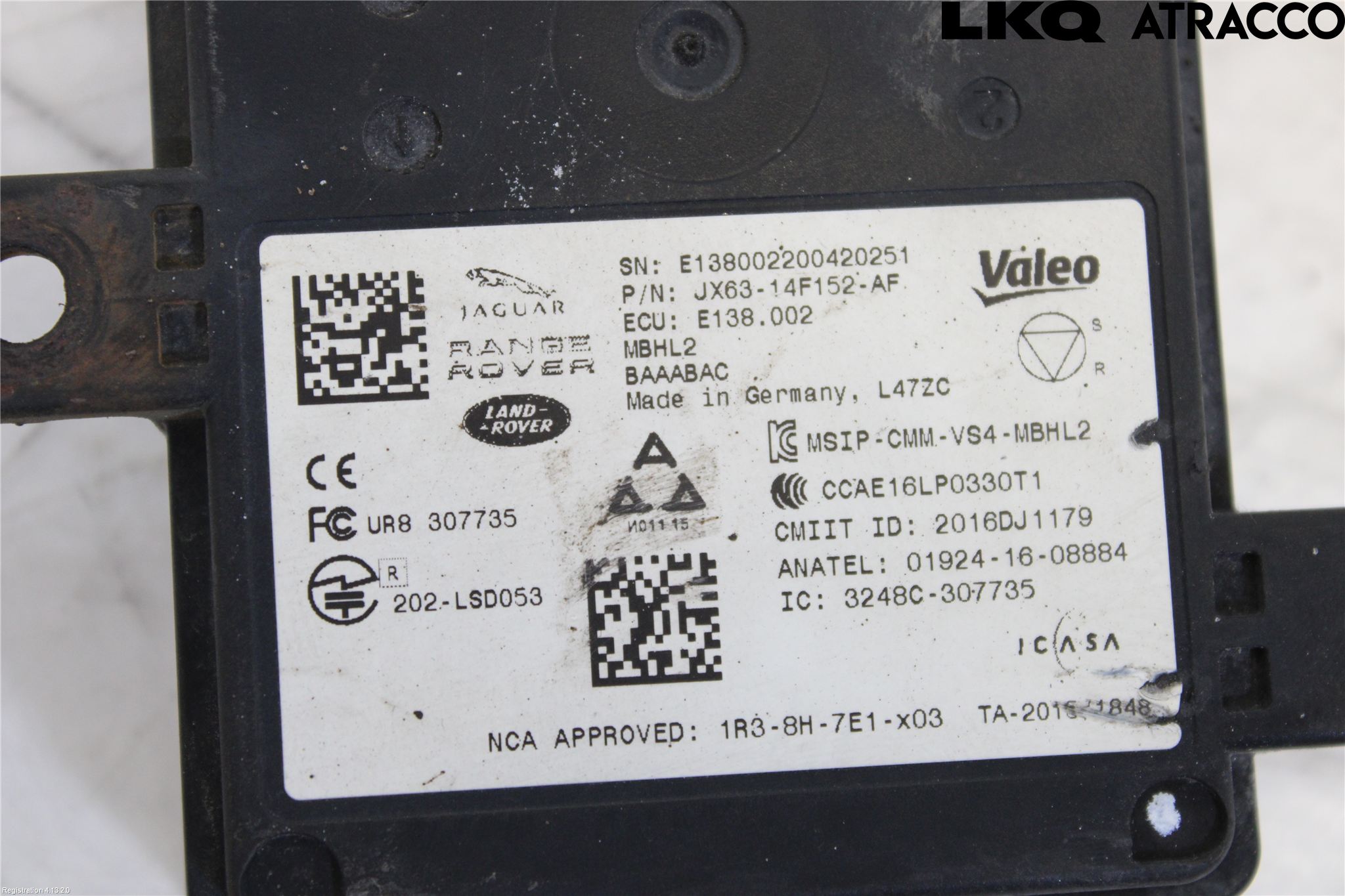 Landrover RANGE ROVER VELAR (L560) 17- Sensor Aktivt Kollisionsskydd