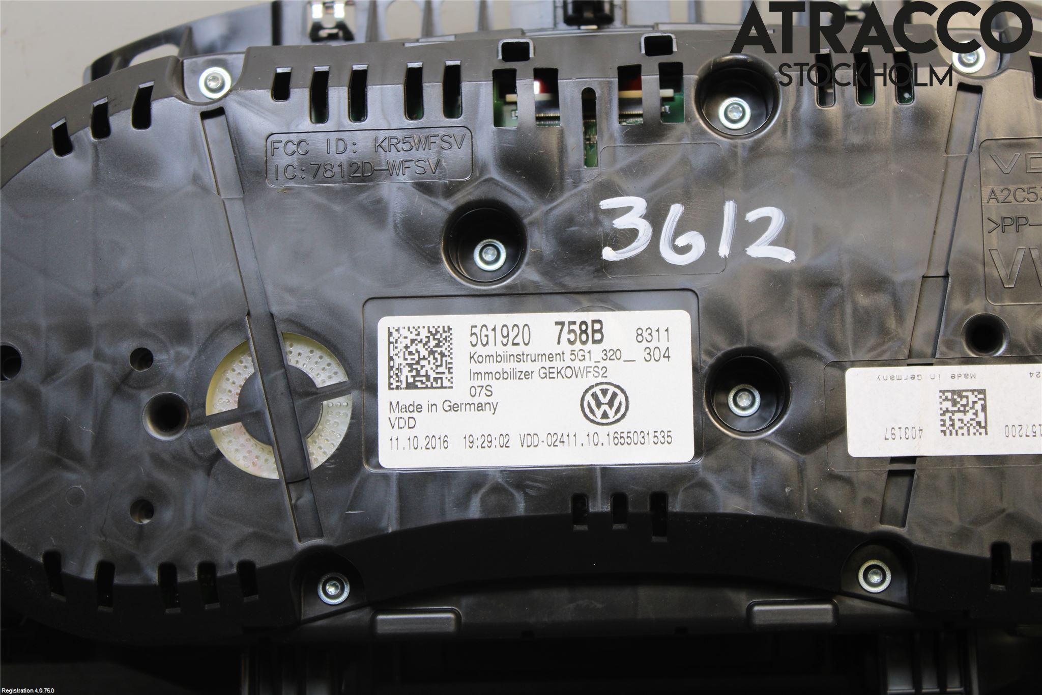 Volkswagen VW GOLF / E-GOLF VII 13-20 Instrument Komb