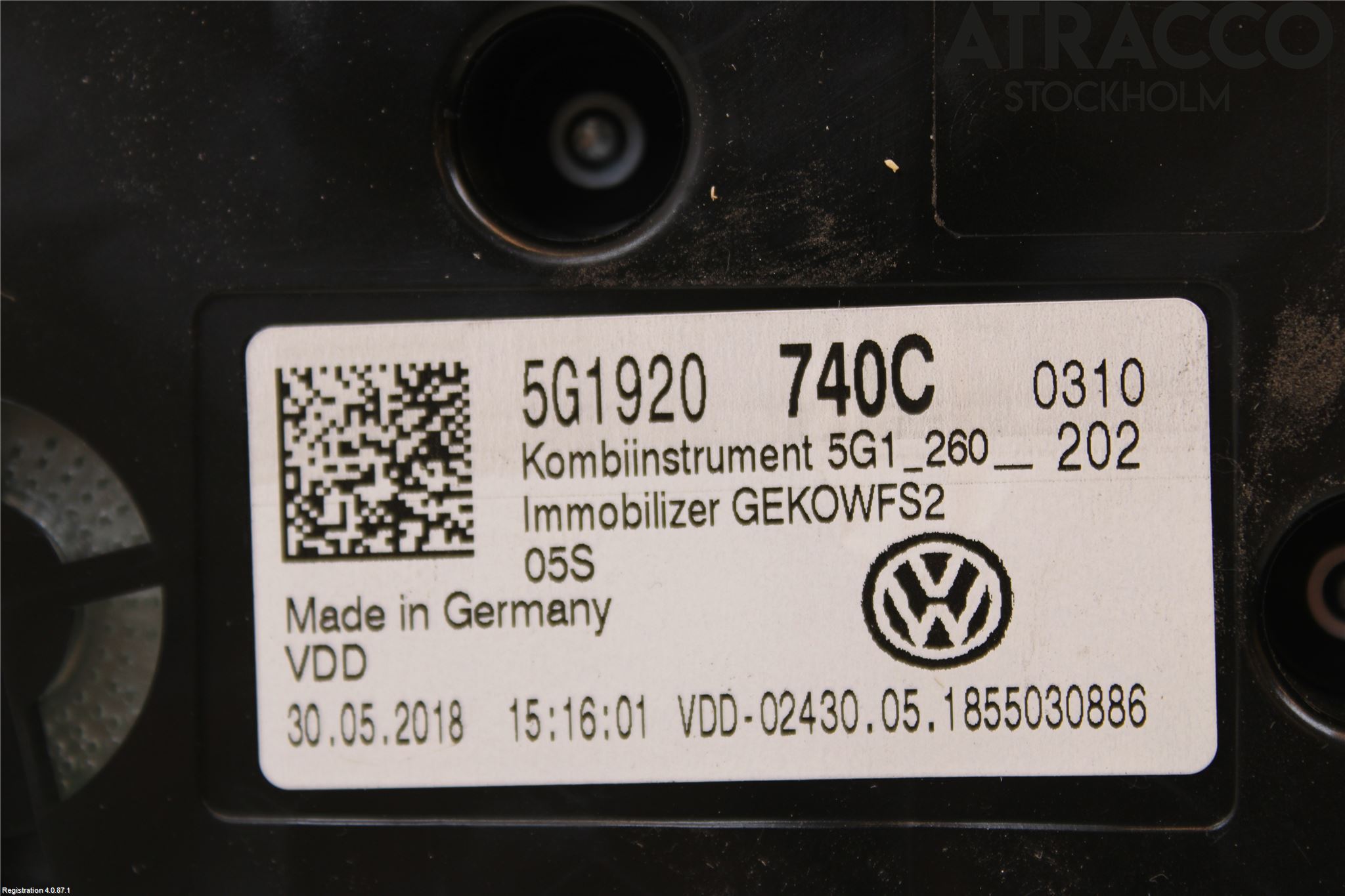 Volkswagen VW GOLF / E-GOLF VII 13-20 Instrument Komb