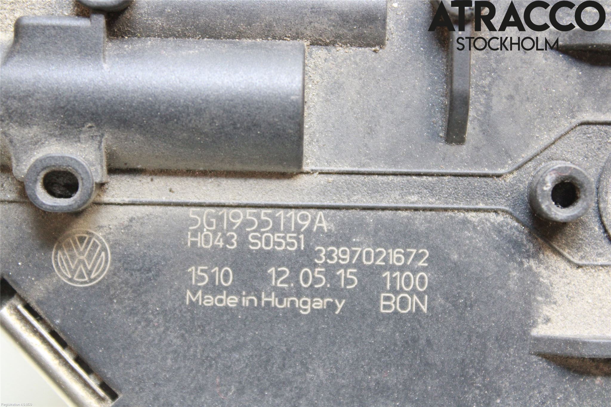 Volkswagen VW GOLF / E-GOLF VII 13-20 Torkarmotor Vindruta