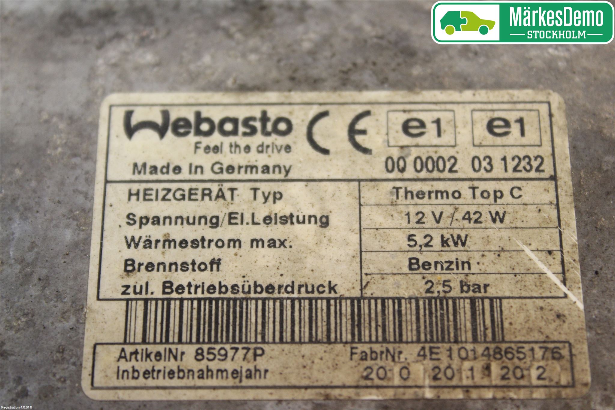 Volkswagen VW PASSAT 05-11 Bensinvärmare
