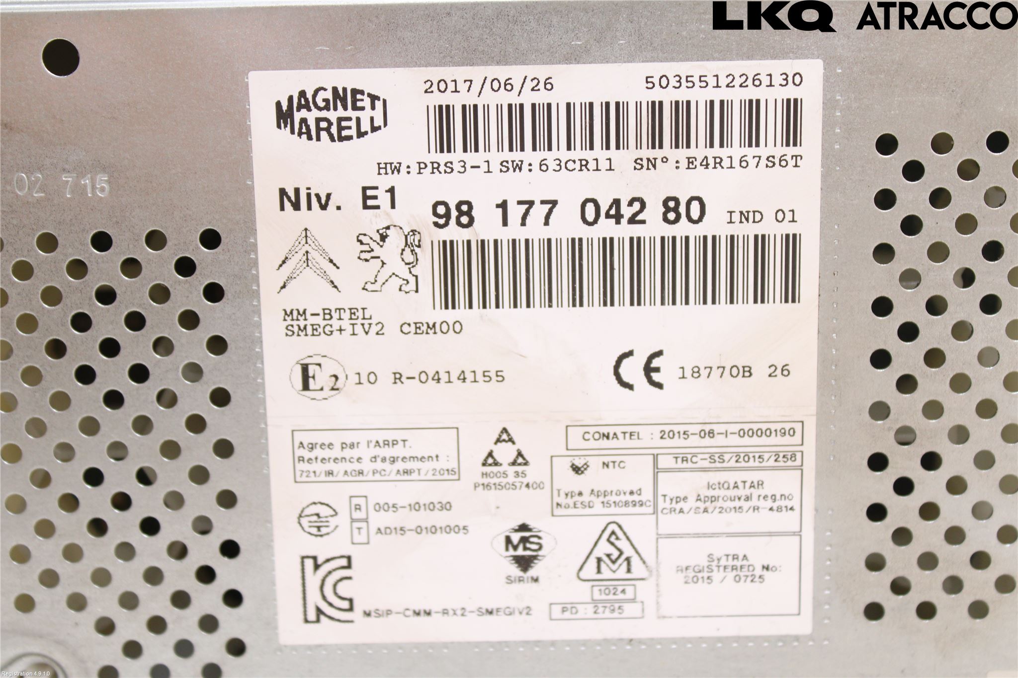 Citroen BERLINGO 08-18 Cd Radio - Multimediapanel