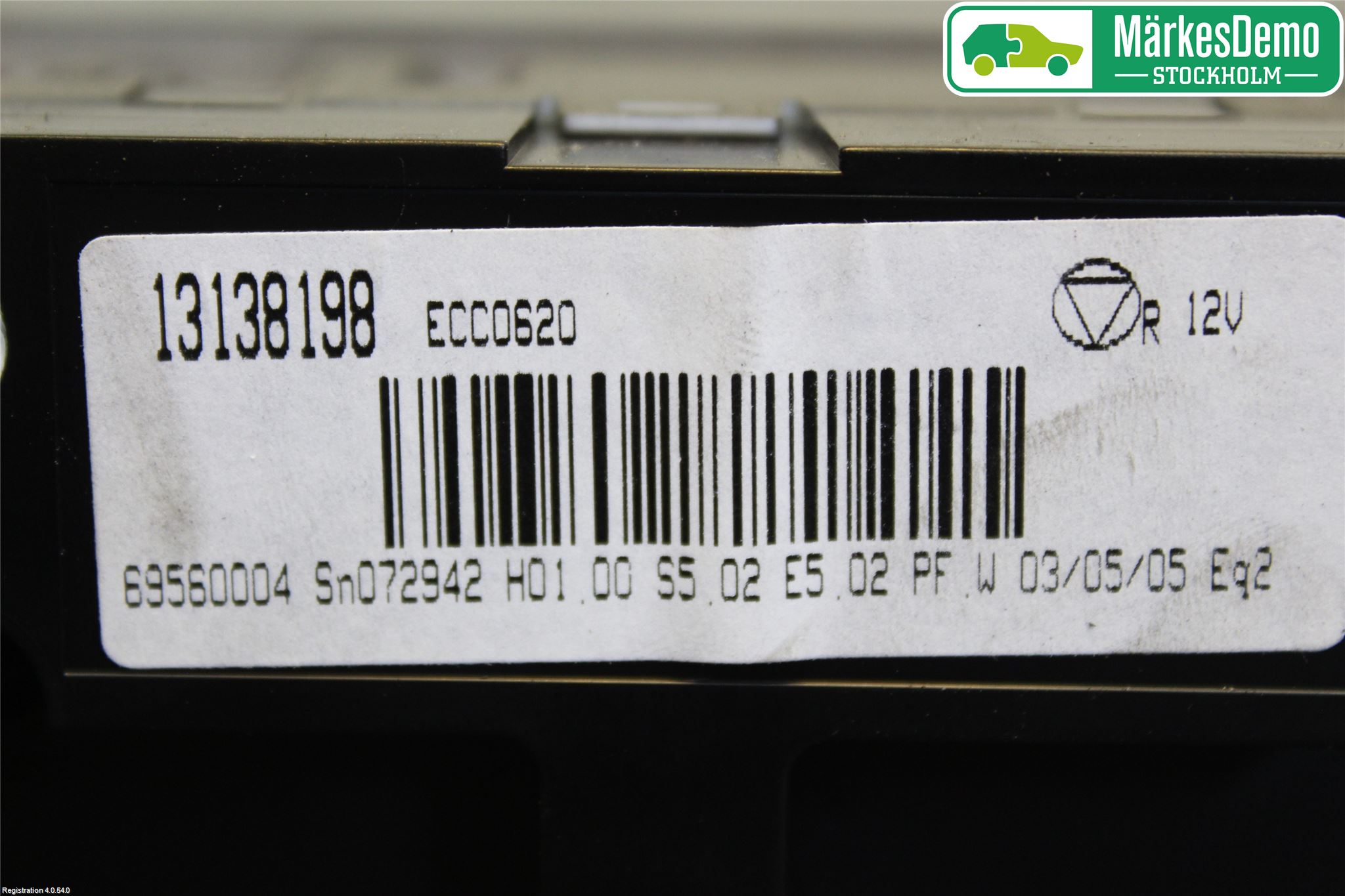 Opel VECTRA C 02-05 Ac Styrenhet Ac Manöveren