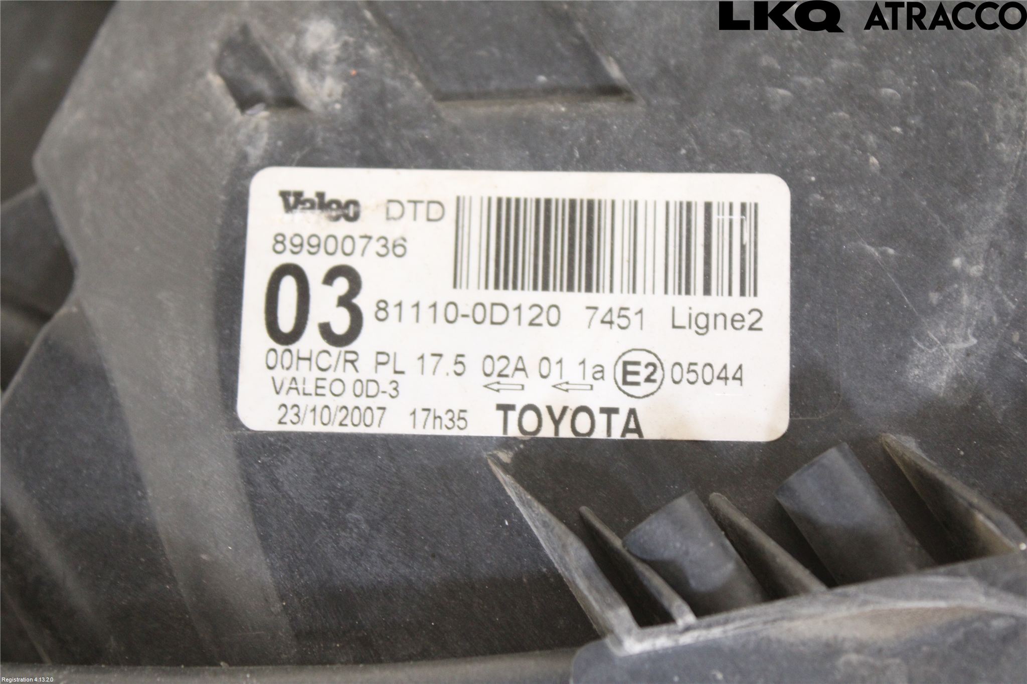Toyota YARIS XP90 06-11 Strålkastare Höger