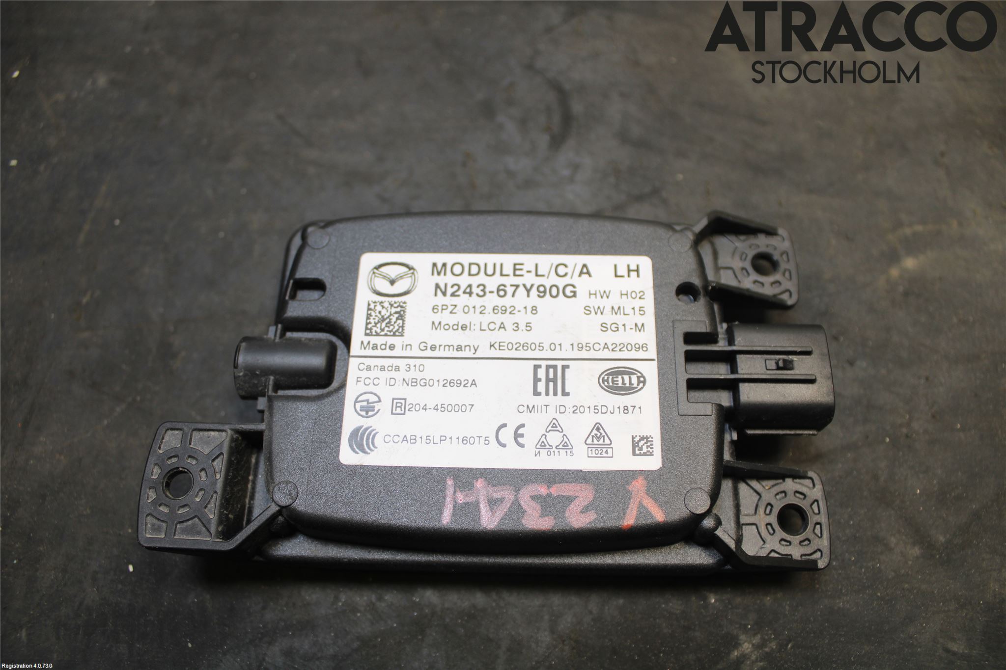 Mazda MX-5 IV (ND/ND2/ND3) MIATA 15- Sensor Aktivt Kollisionsskydd