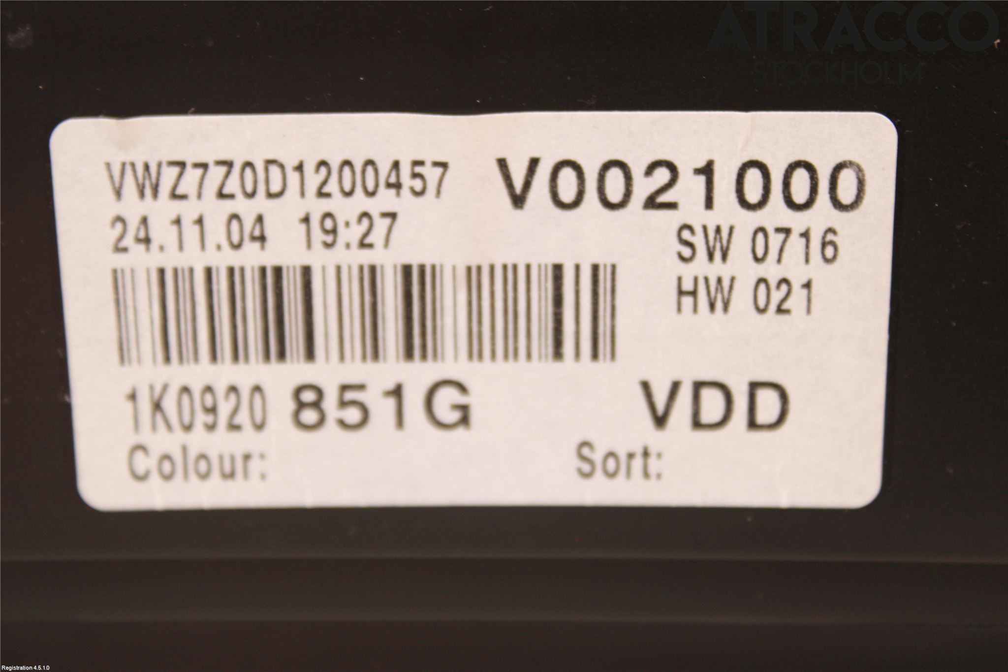 Volkswagen VW GOLF V 04-09 Instrument Komb