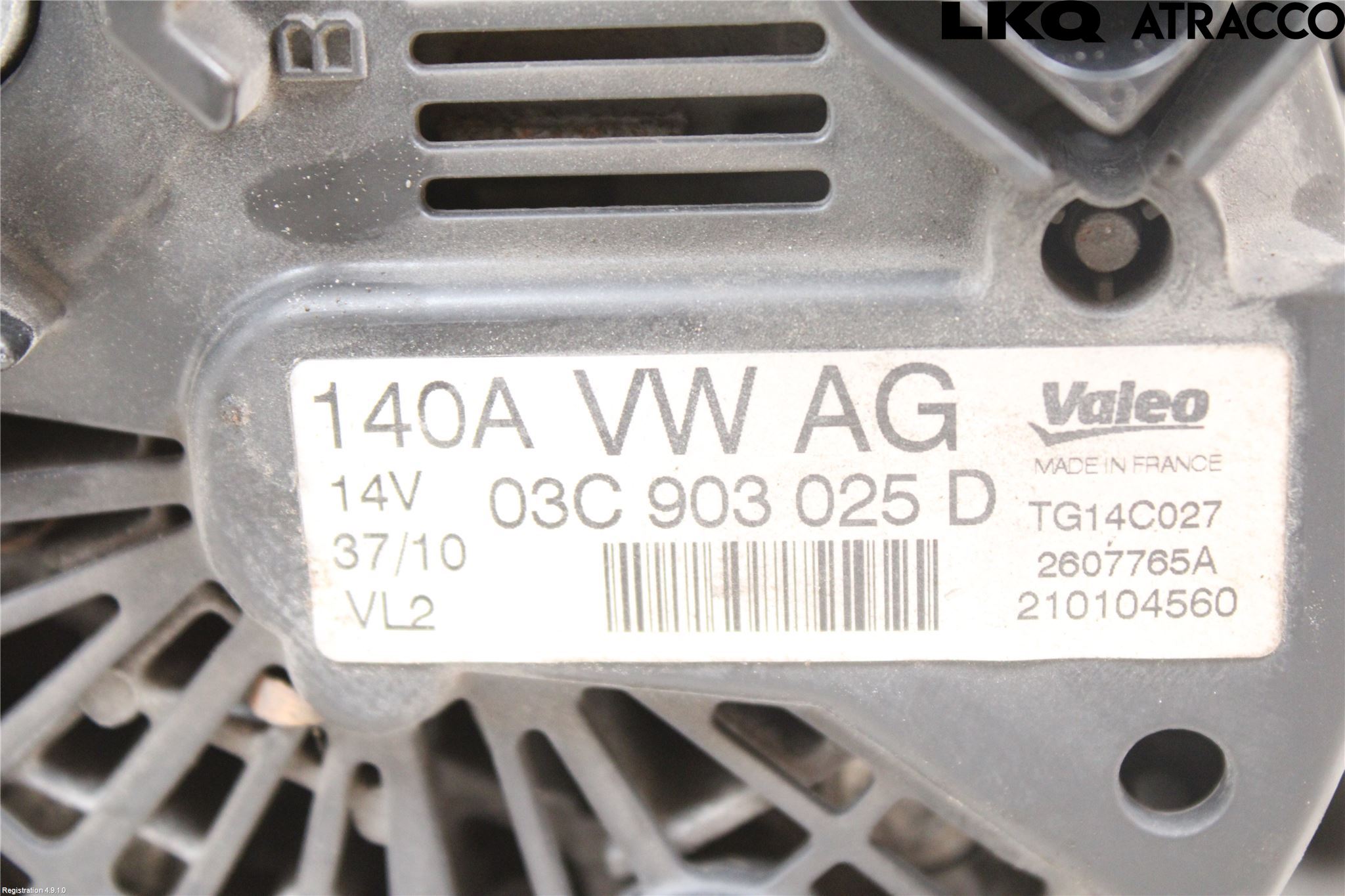 Volkswagen VW GOLF PLUS/CROSS GOLF 04-14 Generator