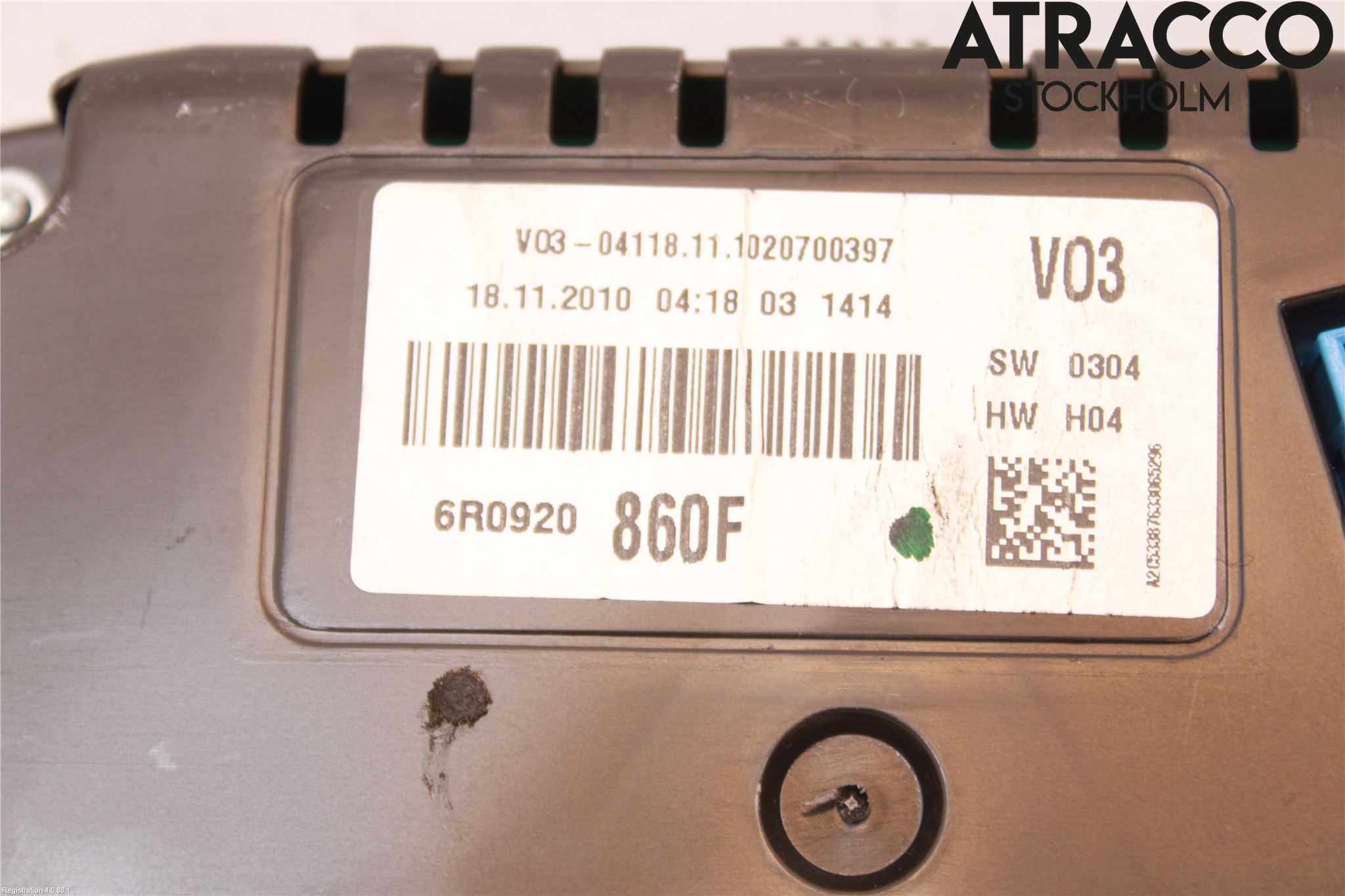 Volkswagen VW POLO 10-17 Instrument Komb
