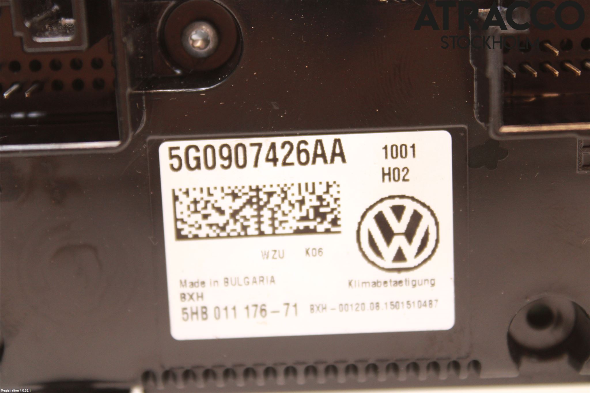 Volkswagen VW GOLF / E-GOLF VII 13-20 Ac Styrenhet Ac Manöveren