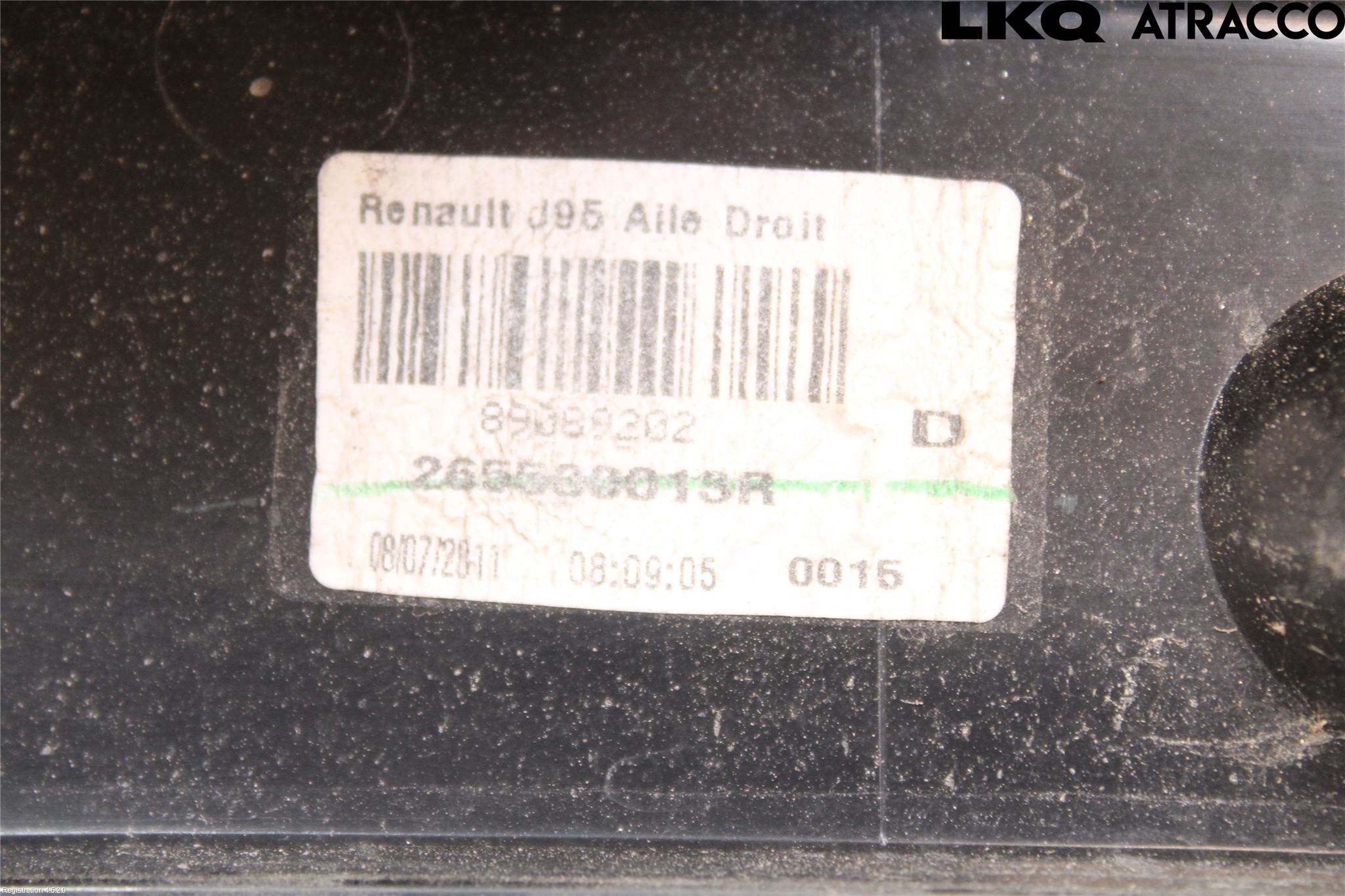 Renault SCÉNIC III / GRAND SCÉNIC 09-16 Bakljus Höger