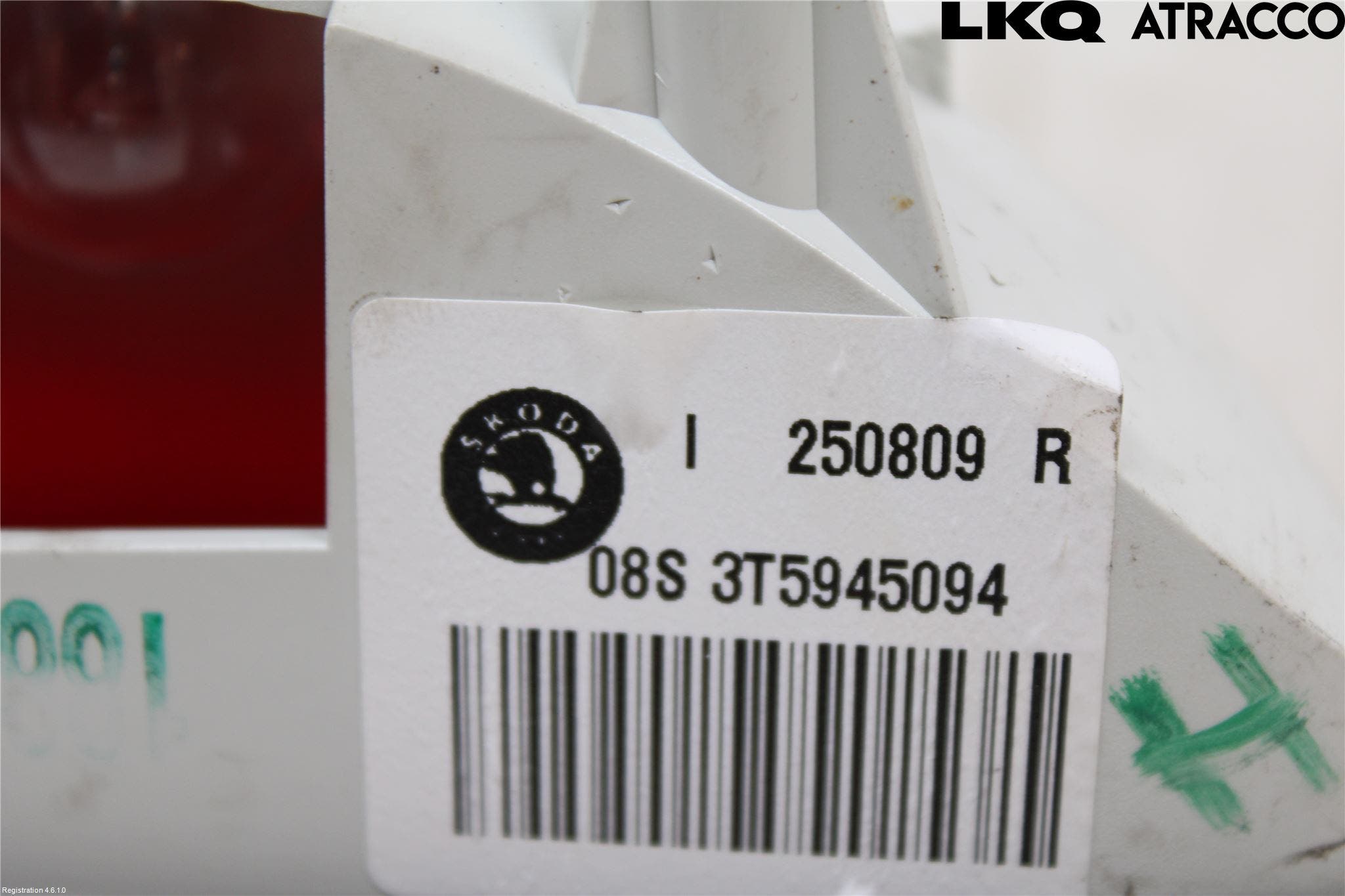 Skoda OCTAVIA (1Z) 05-13 Bakljus Lucka Hö