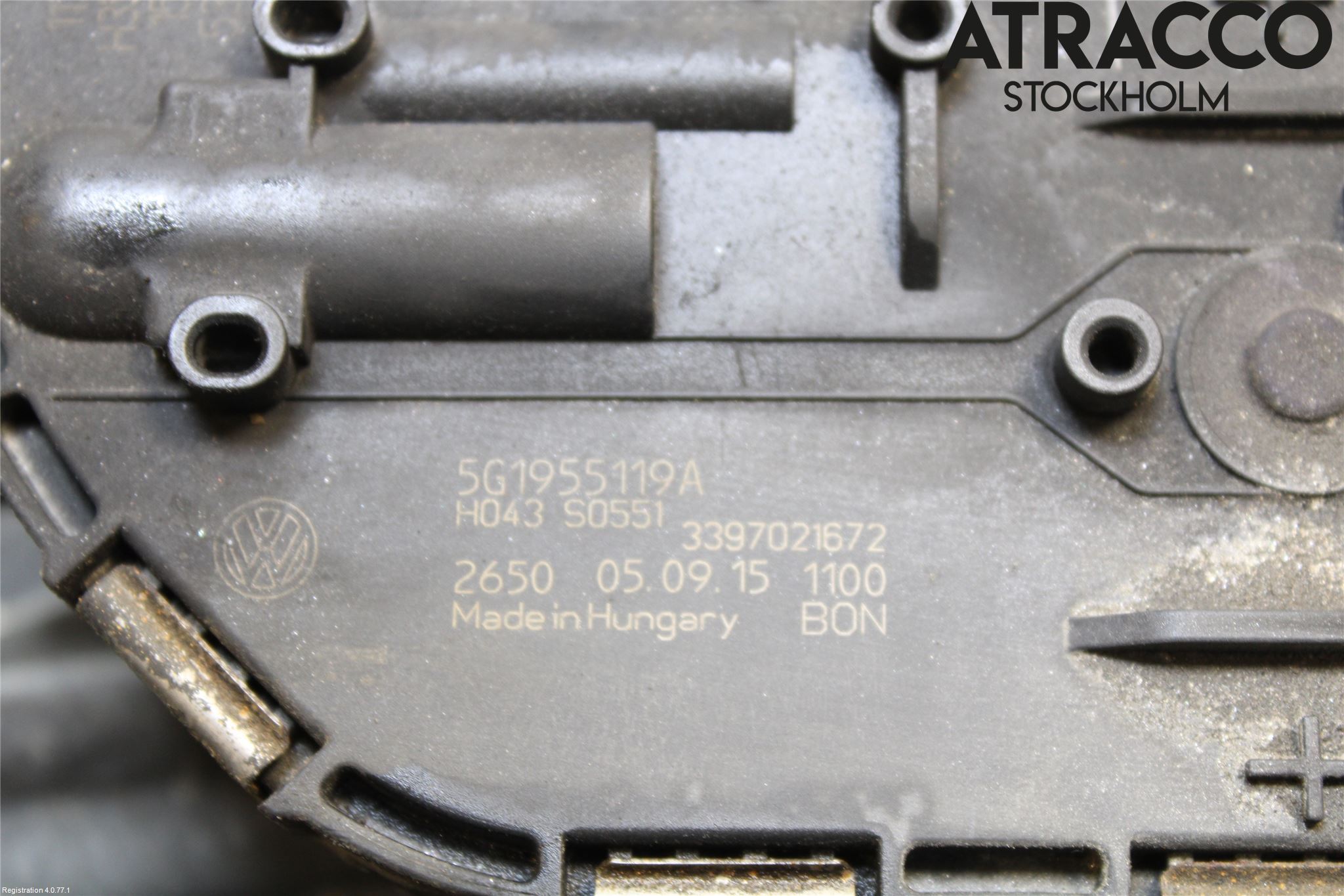 Volkswagen VW GOLF / E-GOLF VII 13-20 Torkarmotor Vindruta