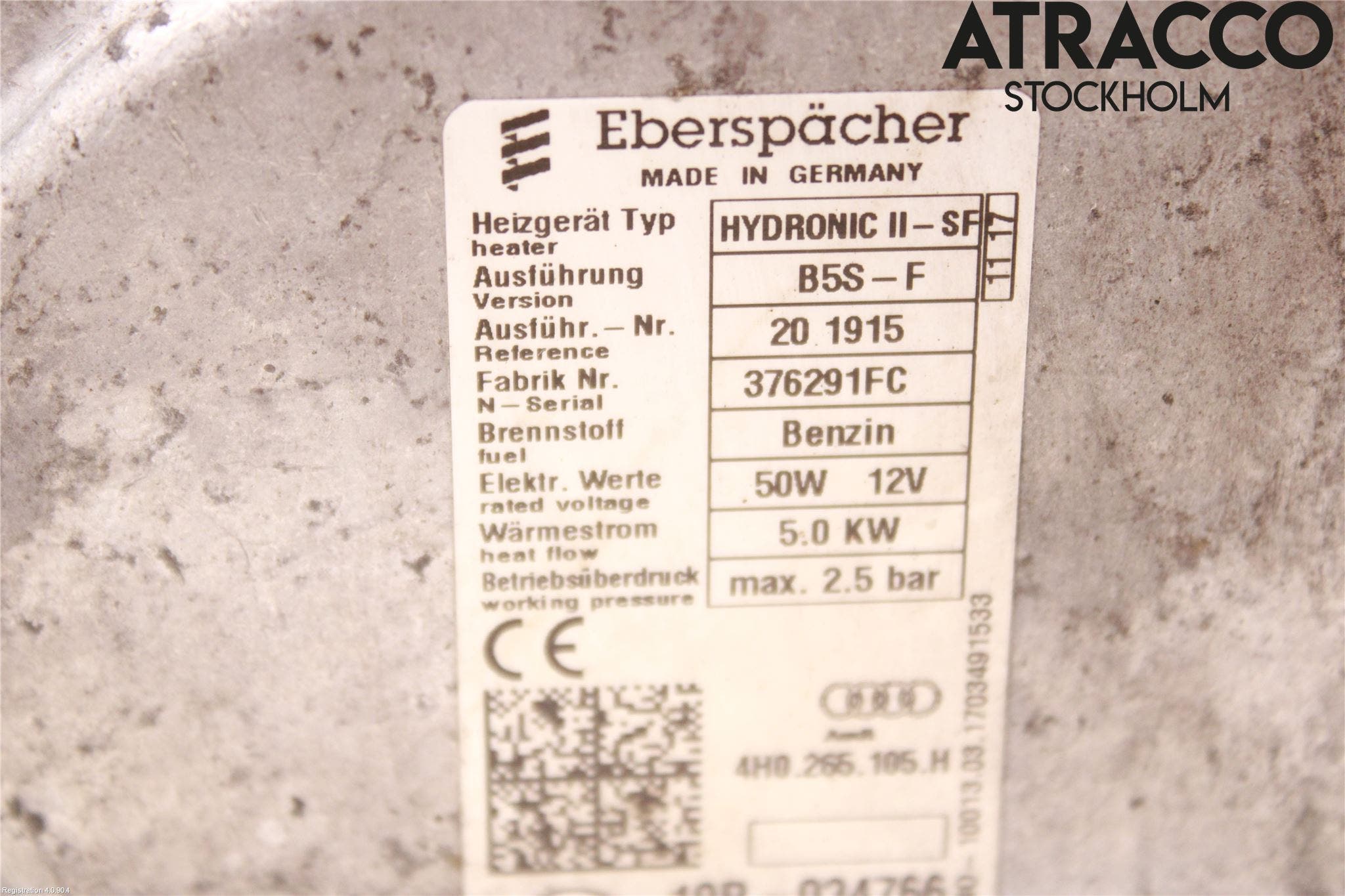 Audi A7/S7 4G 11-17 Bensinvärmare