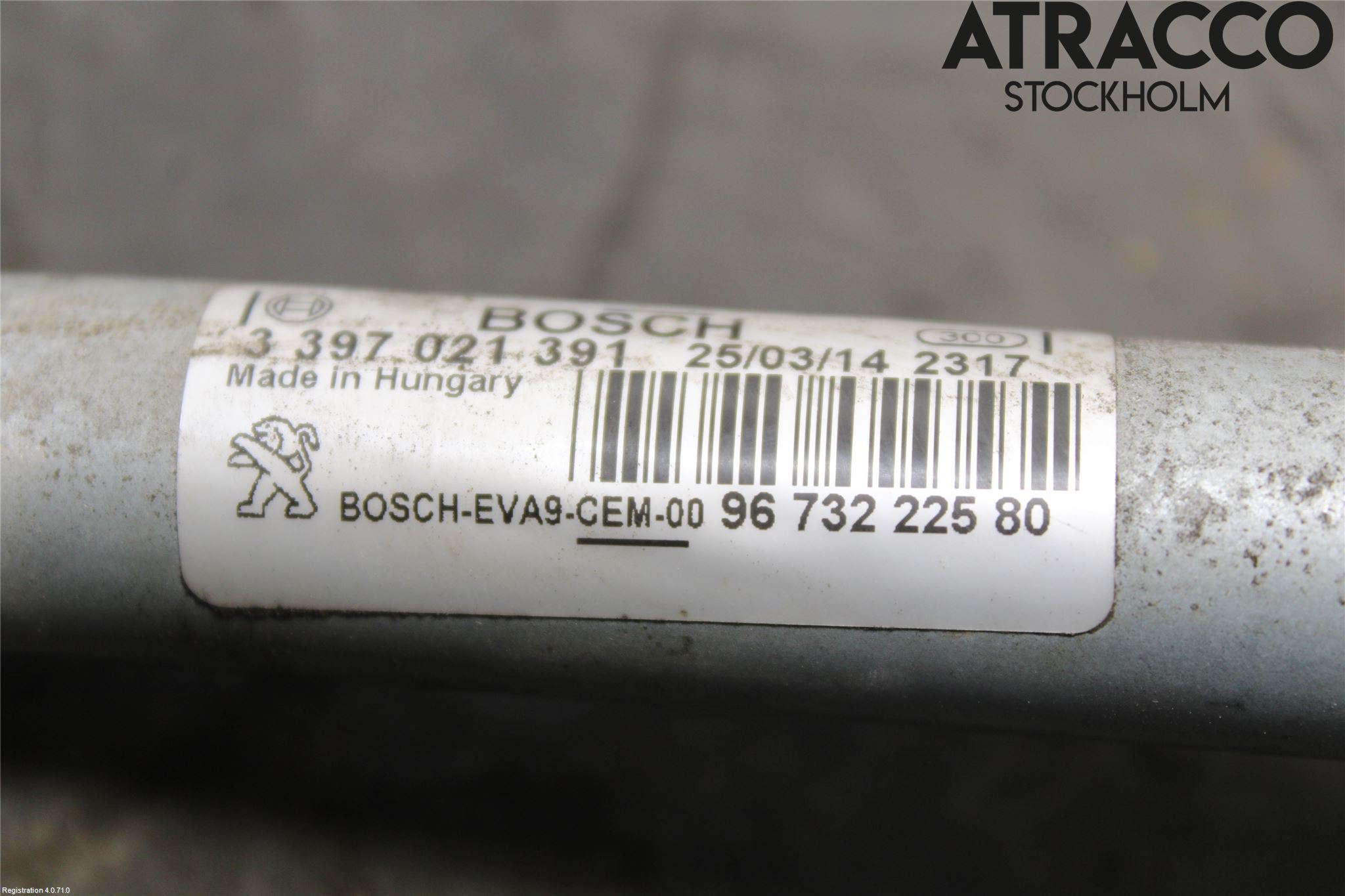 Peugeot 208 12-15 Torkarmekanism Vindruta
