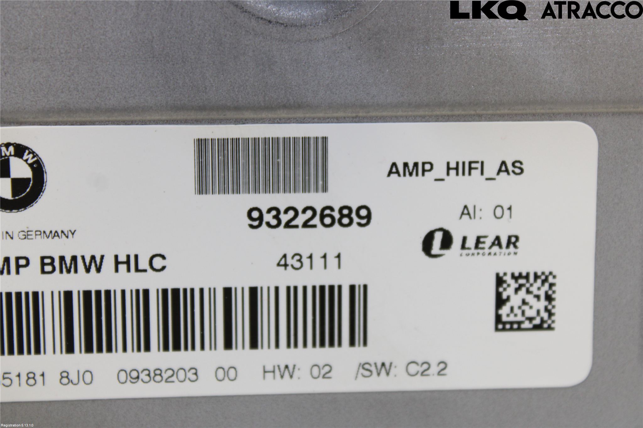BMW 3 F30/F31/F80 12-19 Radio-Stereo Förstärkare
