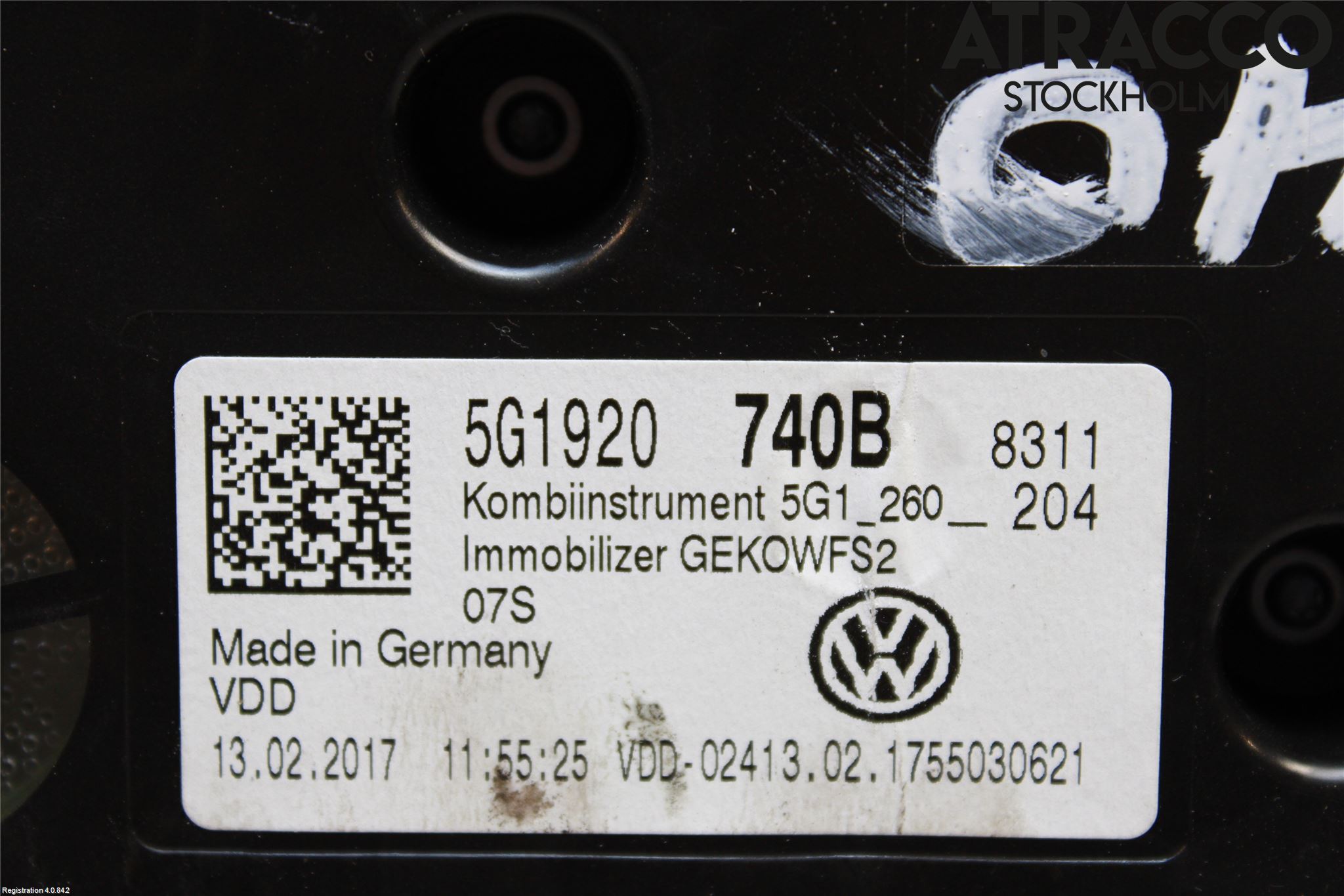 Volkswagen VW GOLF / E-GOLF VII 13-20 Instrument Komb