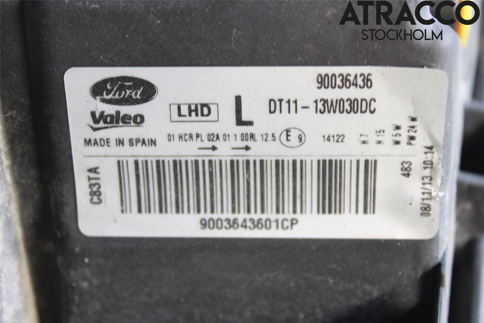Ford TRANSIT/TOURNEO CONNECT 13-22 Strålkastare Vänster