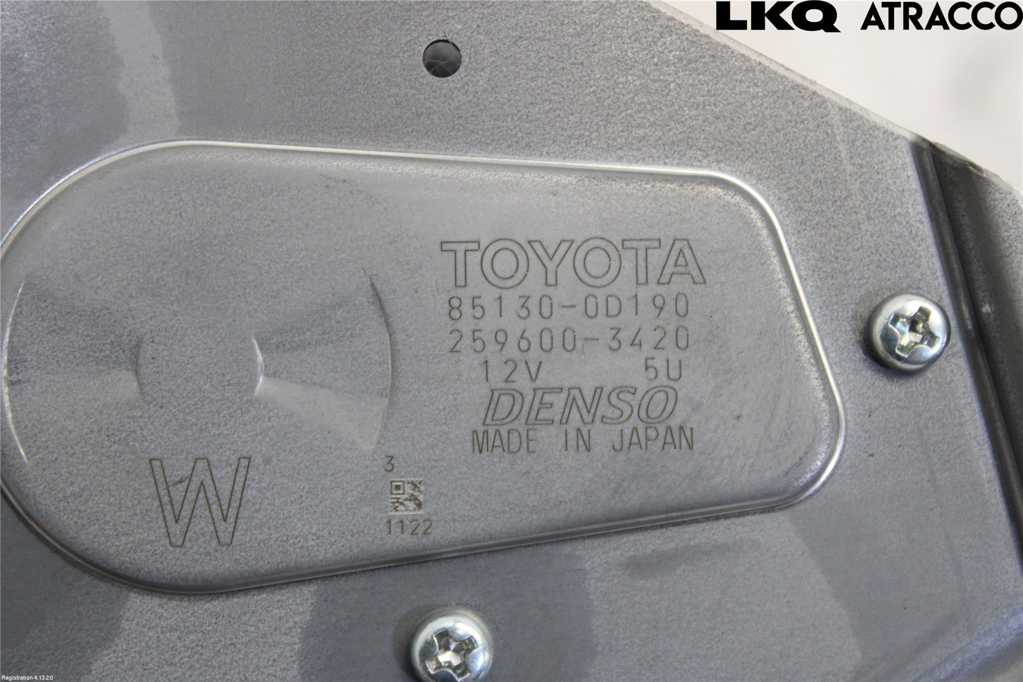 Toyota YARIS XP130 15-20 Torkarmotor Baklucka